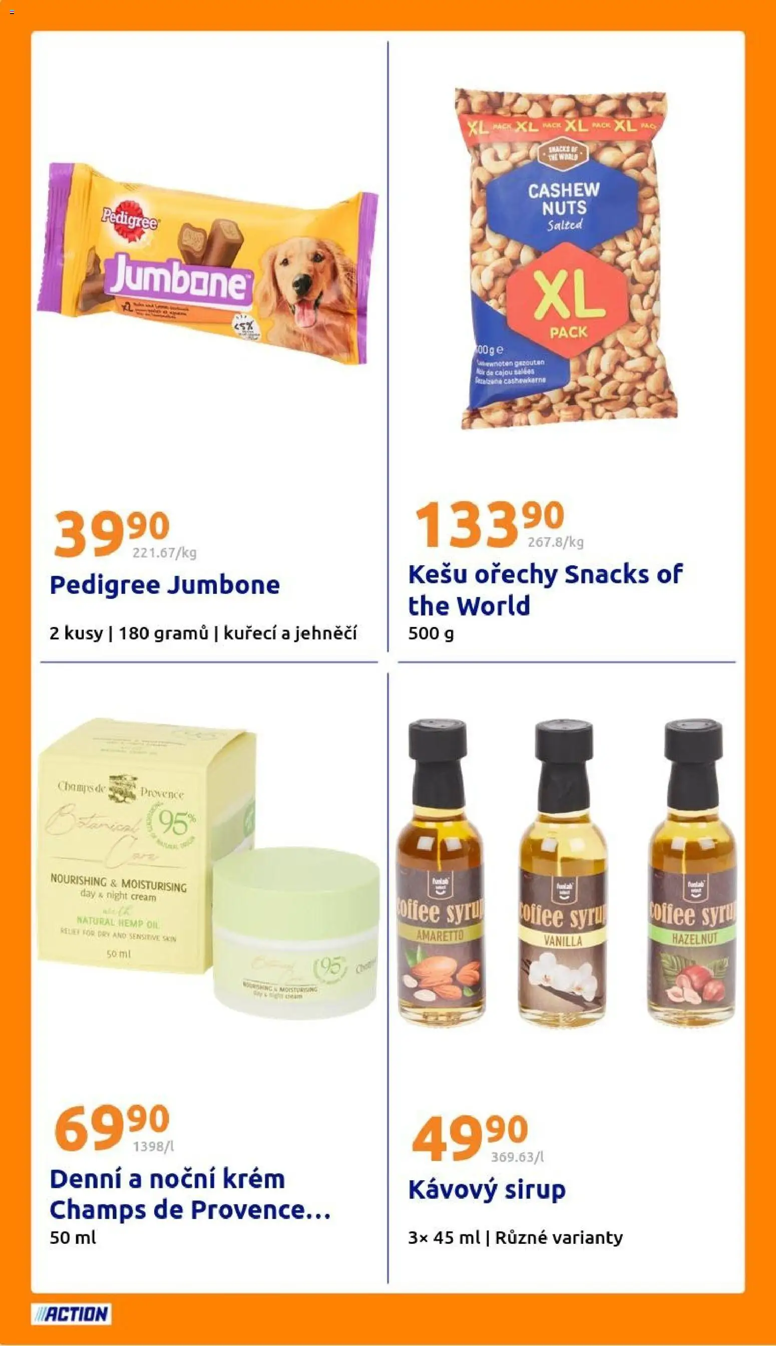 Action leták od 04.02.2026 | Strana: 22 | Produkty: Kešu ořechy, Kešu, Amaretto, Krém