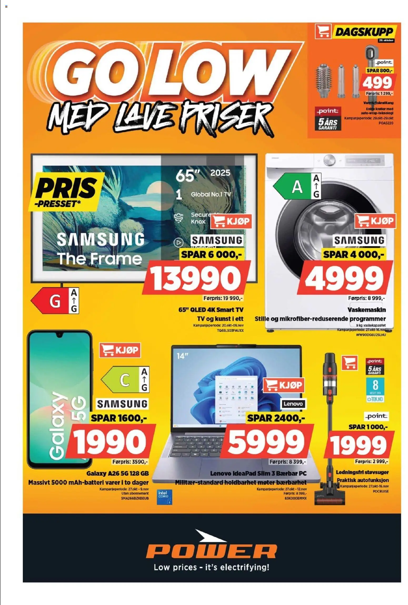 {H1} | Side: 1 | Produkter: Pc, Thon en boite, Vaskemaskin, Støvsuger