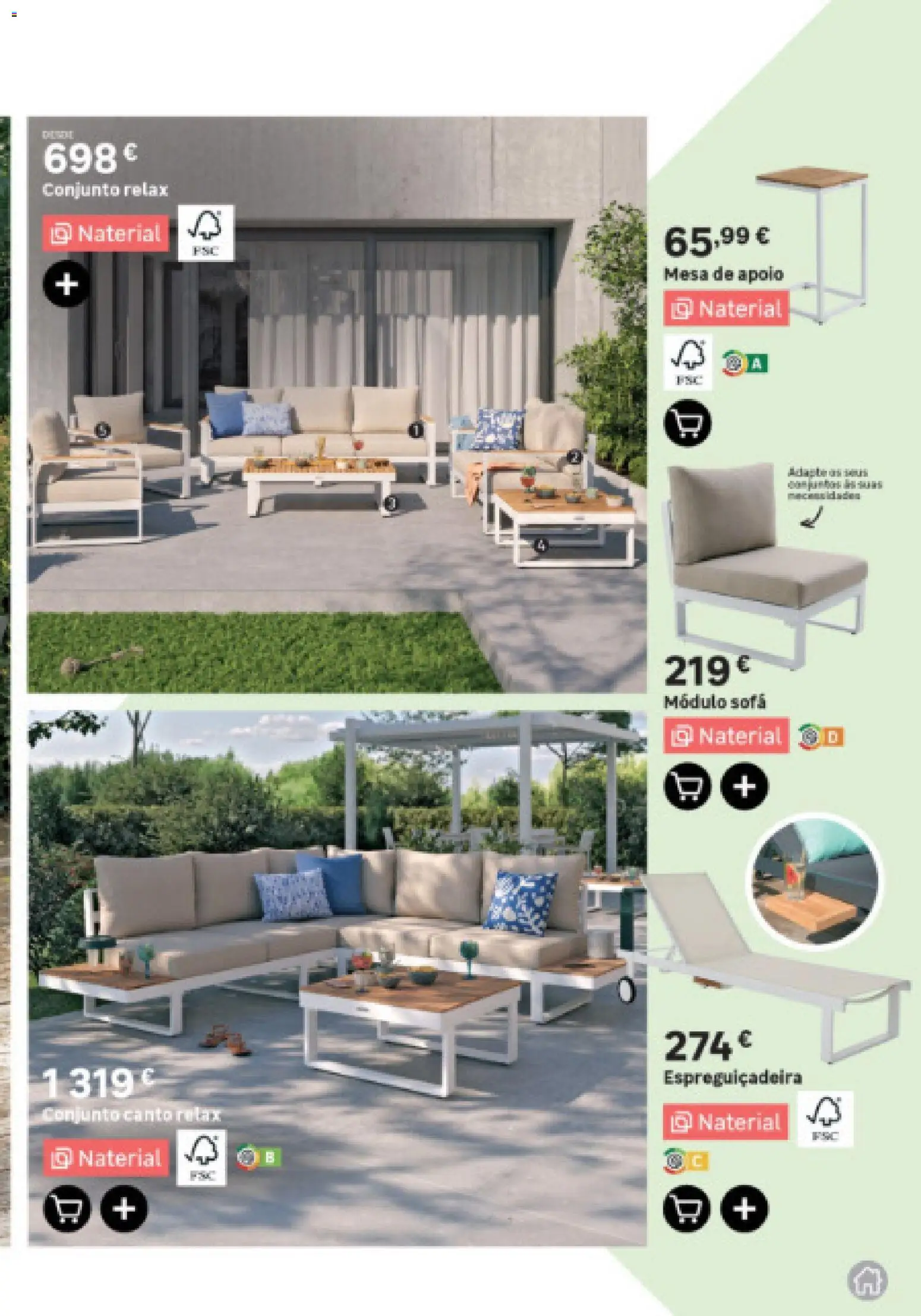 Leroy Merlin Arquipélago dos Açores │ válido de 12.03.2026 | Página: 15 | Produtos: Sofá, Espreguiçadeira, Mesa