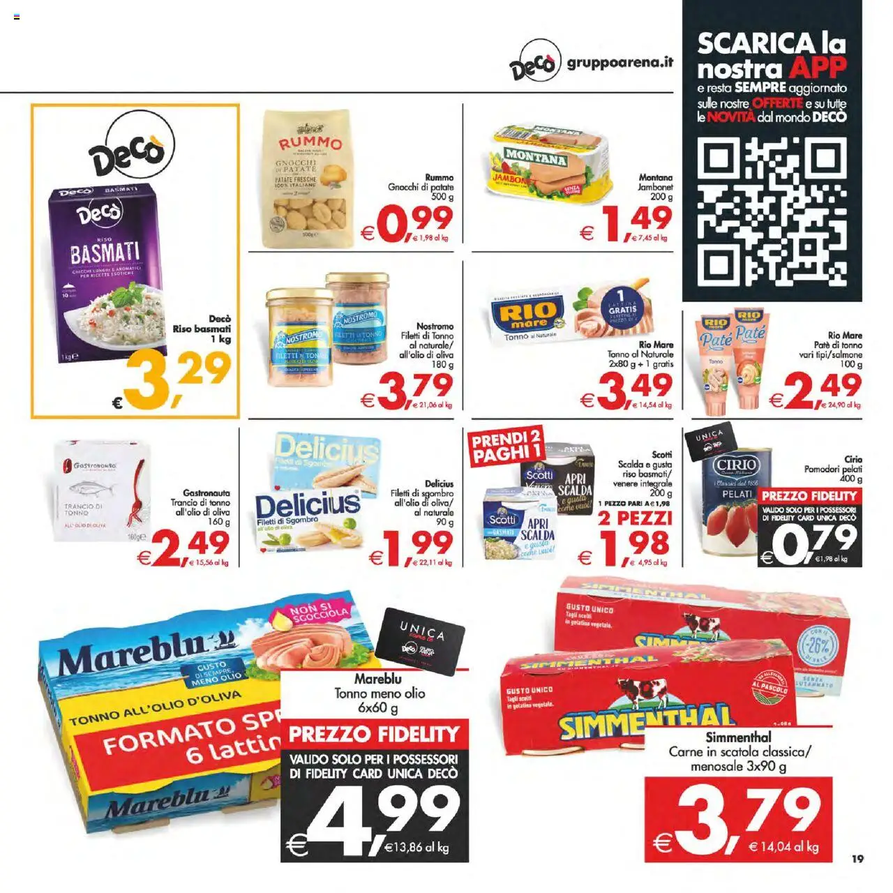 Volantino Decò del 12.08.2025 | Pagina: 24 | Prodotti: Paté, Riso, Tonno al naturale, Scatola