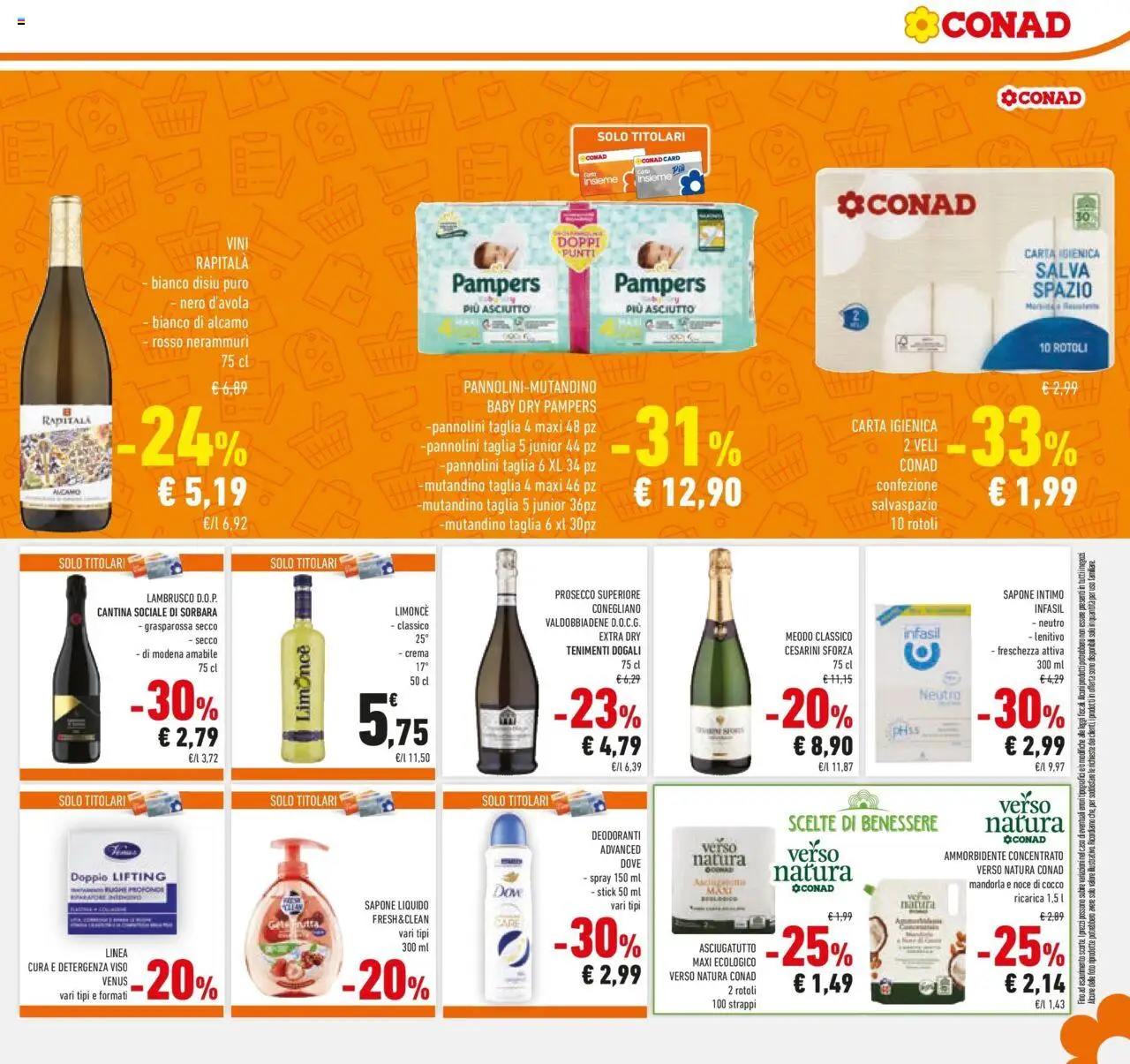 Volantino Conad del 12.08.2025 | Pagina: 19 | Prodotti: Sapone, Prosecco, Cocco, Limoncello
