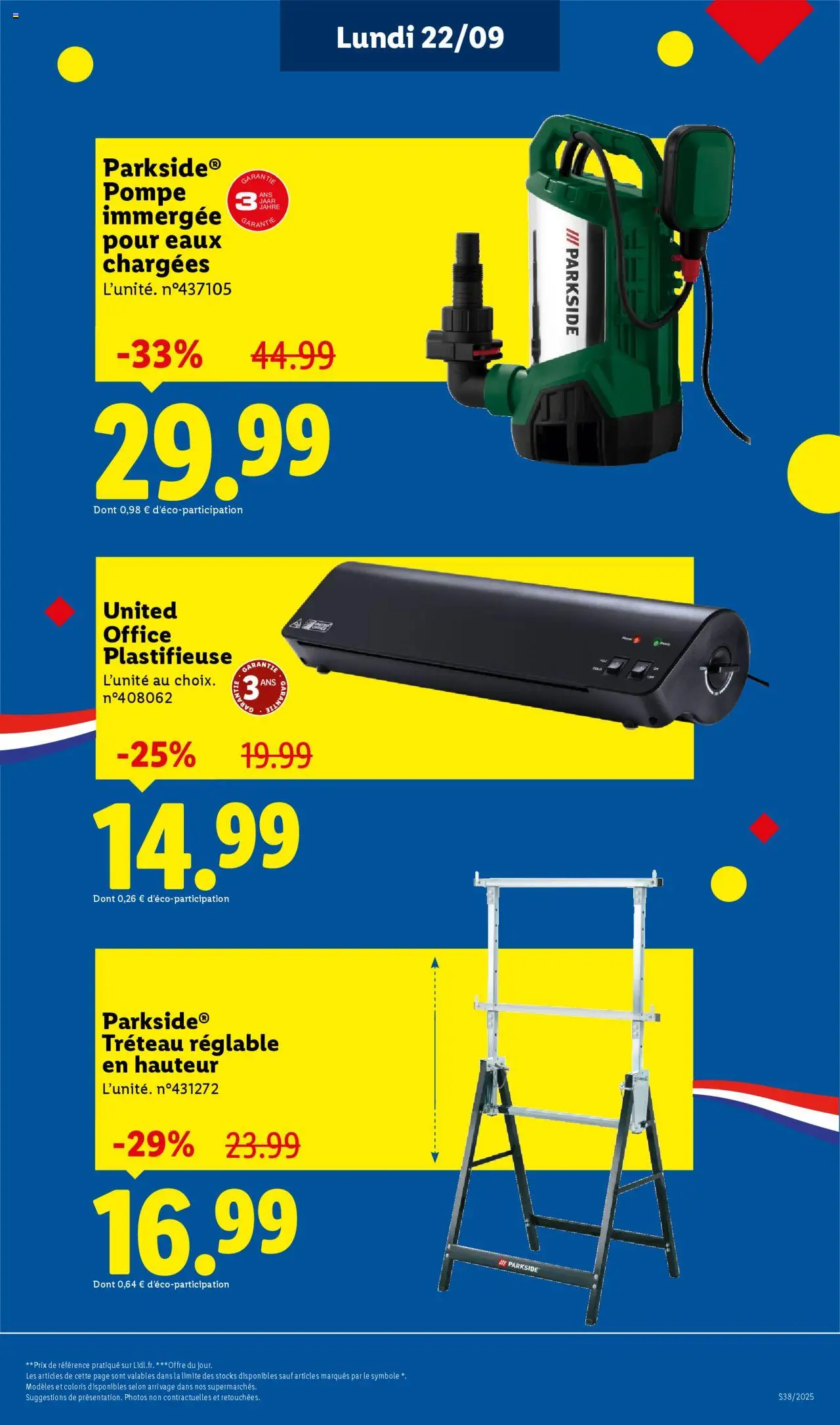 | Page: 71 | Produits: Plastifieuse, Tréteau, Tréteau réglable