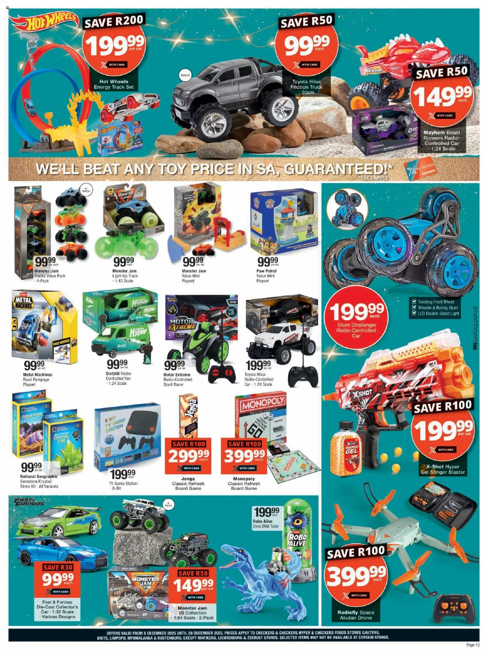 New Checkers catalogue – valid from 08.12.2025 | Page: 13 | Products: Jam, Radio, Playset, TV
