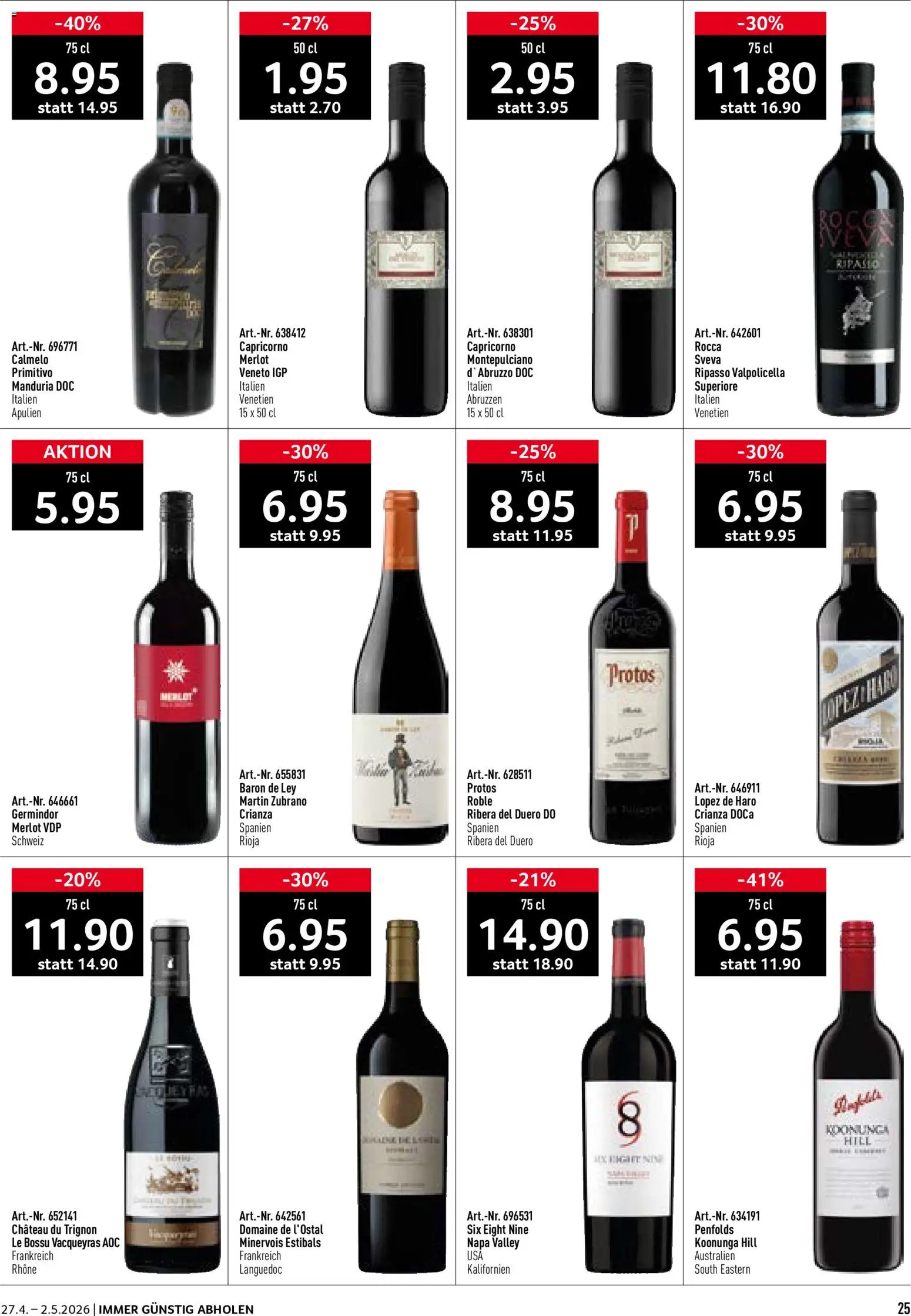 Prodega aktionen – gültig ab 27.04.2026 | Seite: 25 | Produkte: Merlot