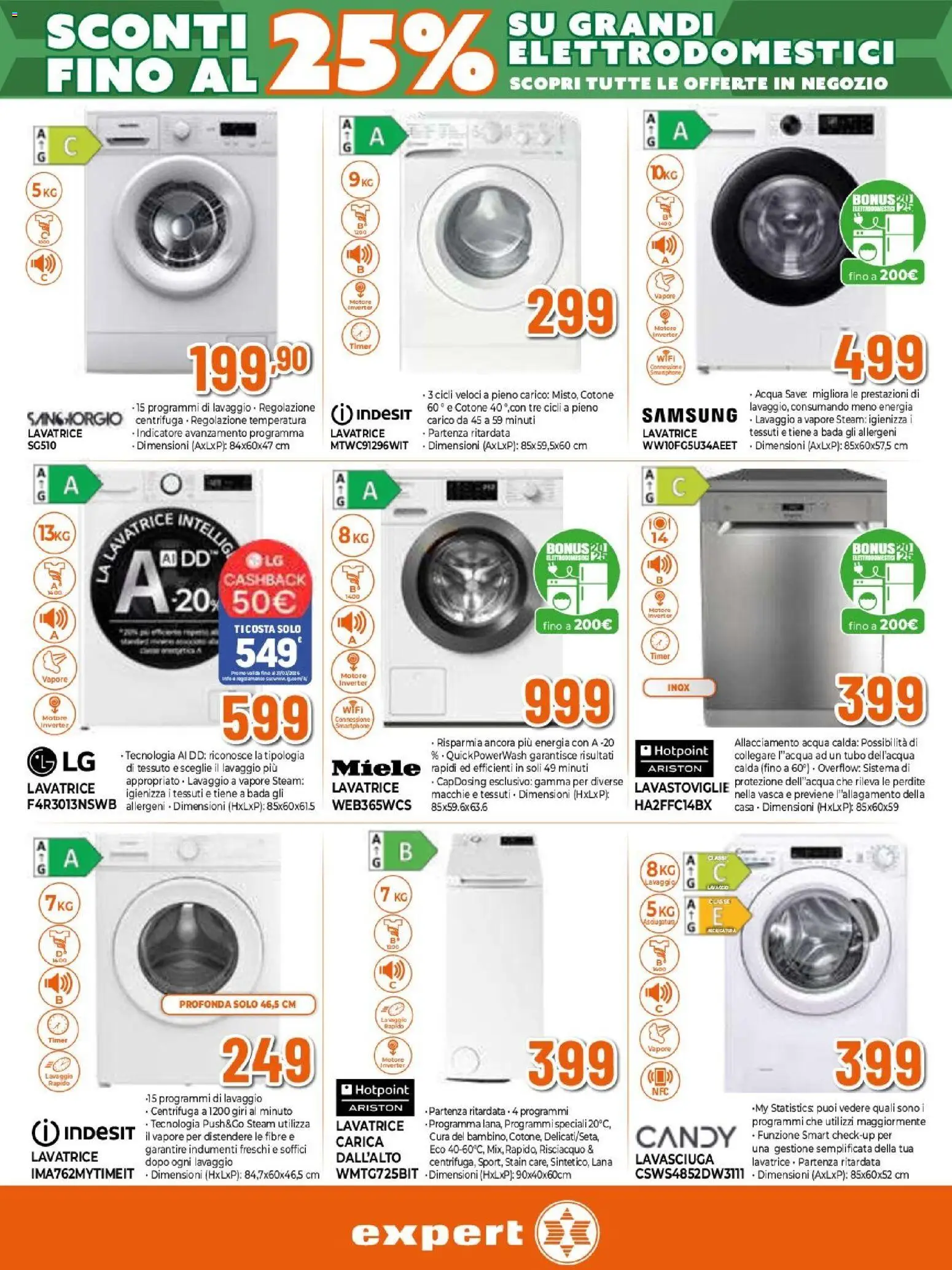 Volantino Expert del 12.02.2026 | Pagina: 19 | Prodotti: Centrifuga, Lavatrice, Miele, Samsung