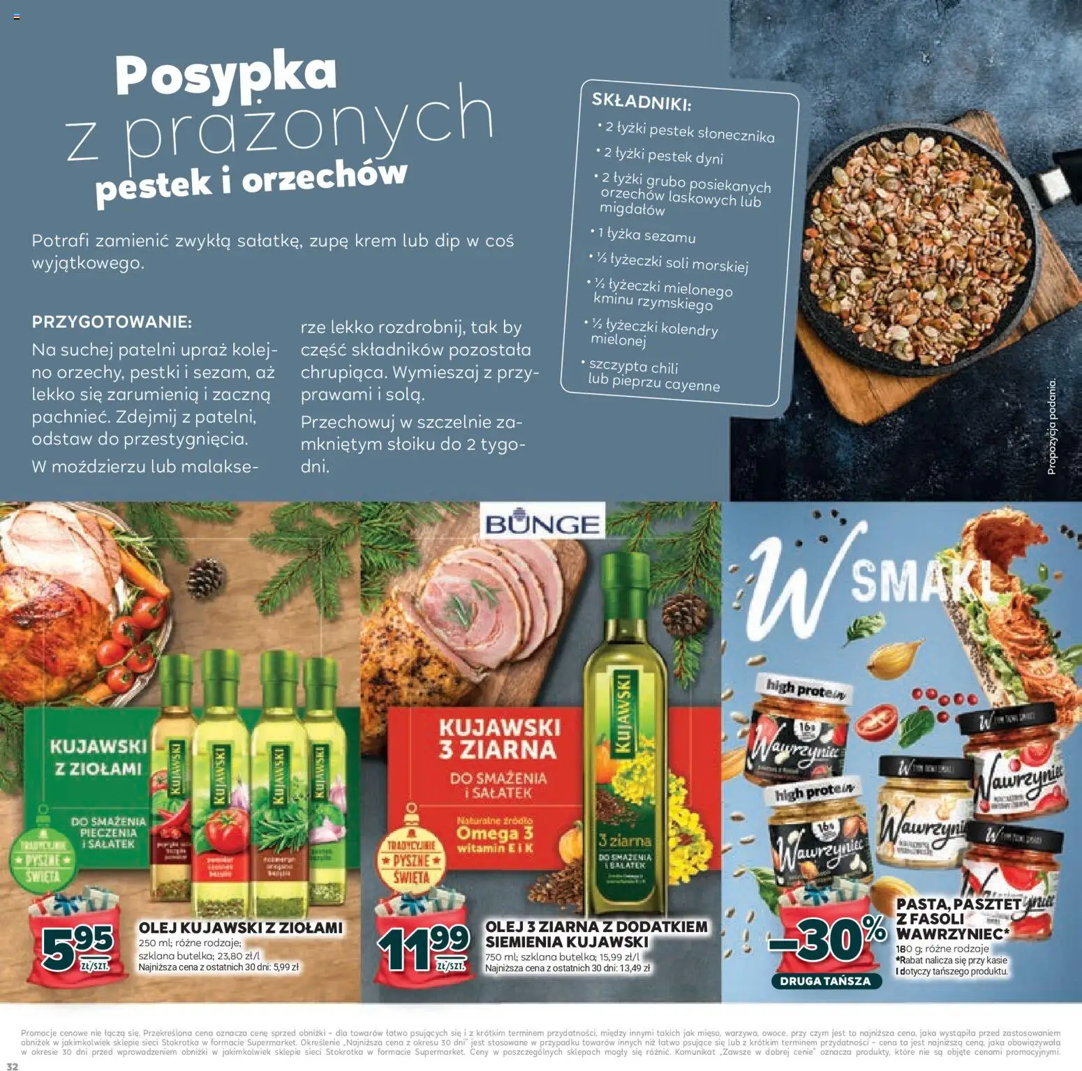 Stokrotka Gazetka - Mikołajki od 20.11.2025 | Strona: 32 | Produkty: Chili, Olej kujawski, Olej, Krem