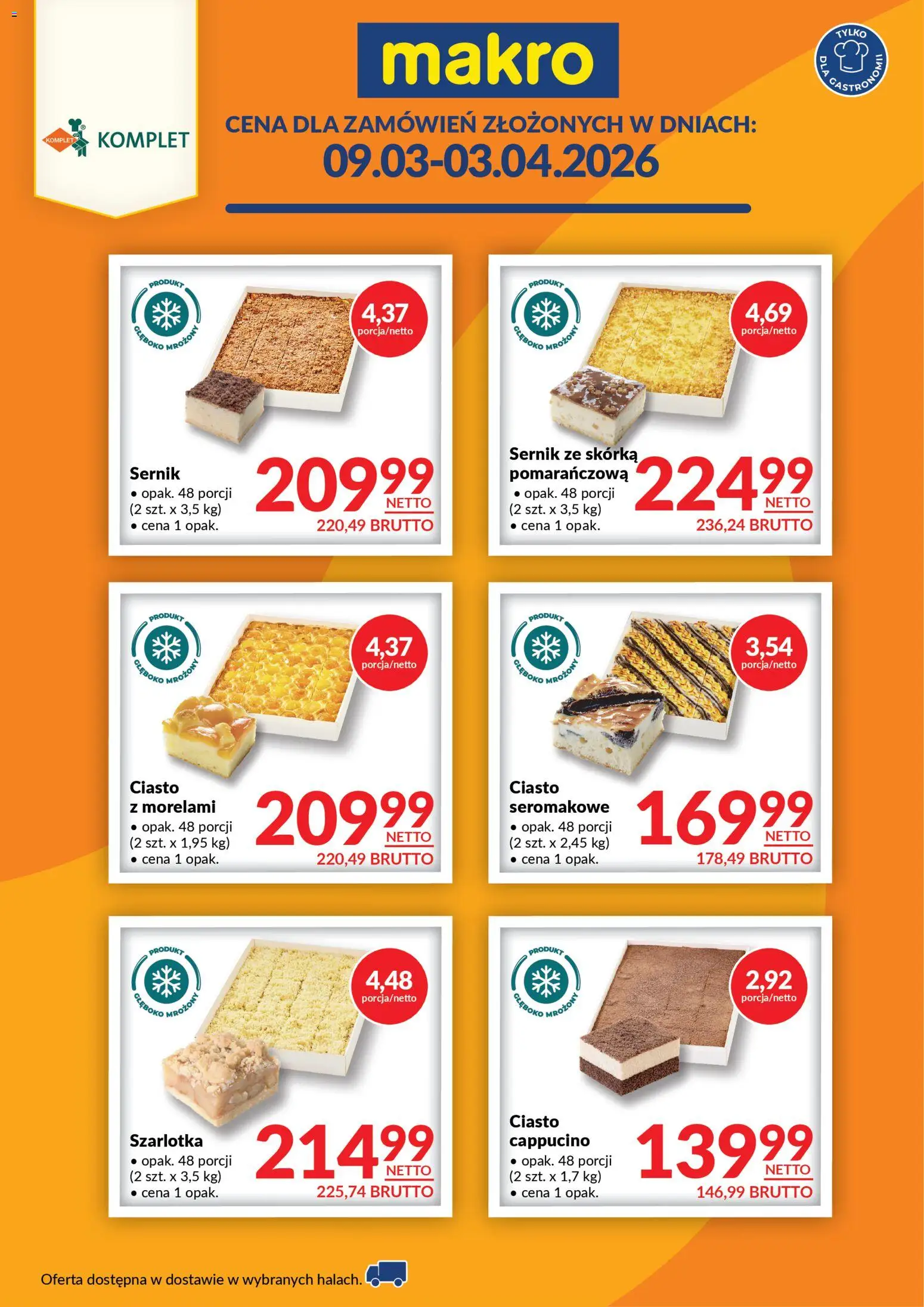 Makro gazetka - Komplet od 09.03.2026 | Strona: 1 | Produkty: Ciasto