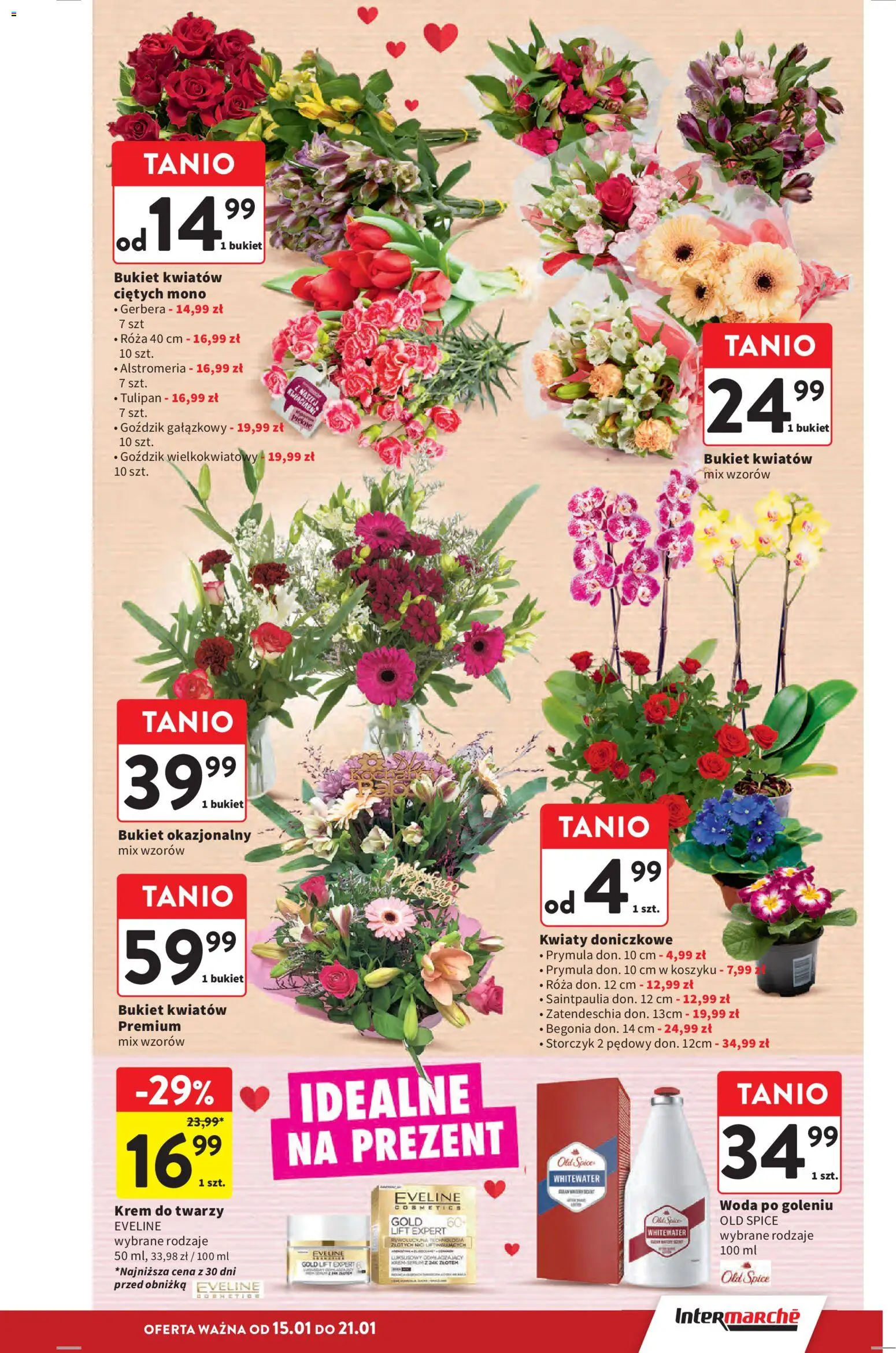 Intermarche Gazetka od 15.01.2026 | Strona: 13 | Produkty: Storczyk, Krem, Kwiaty, Woda