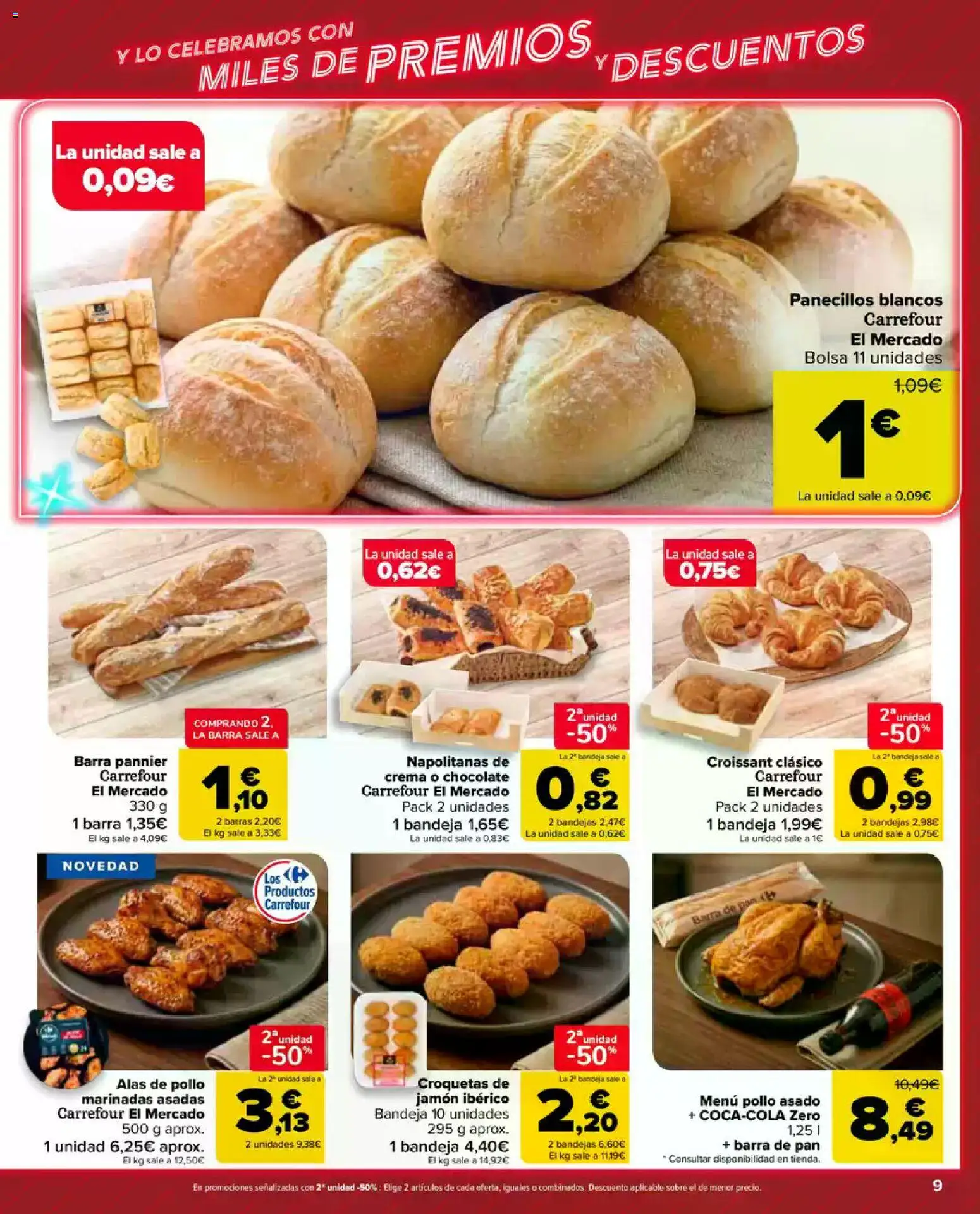 Carrefour Market folleto │ válido desde el 23.04.2026 | Página: 9 | Productos: Jamón ibérico, Jamón, Croissant, Bandeja
