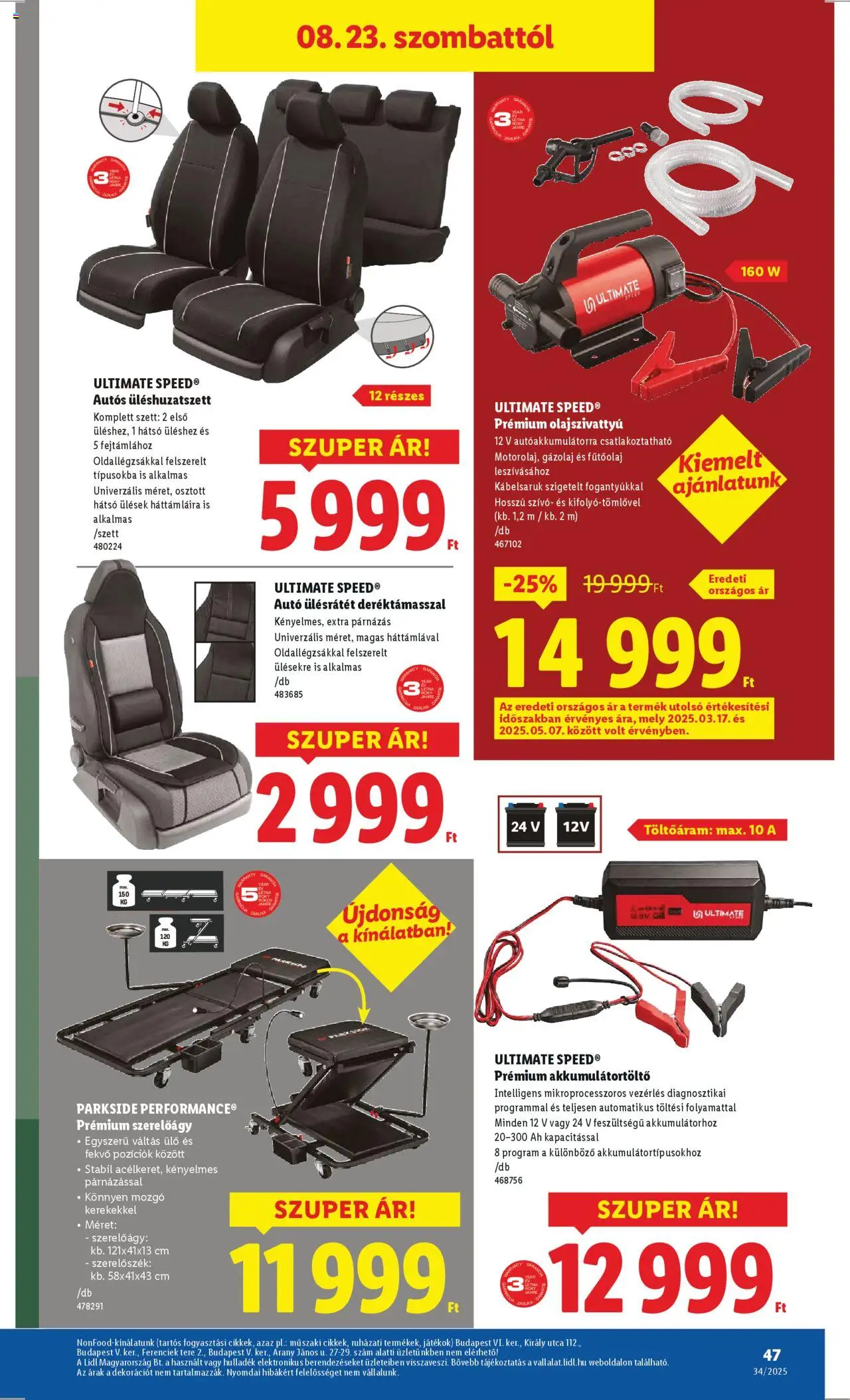 Lidl akciós ujság - amely érvényes a következő dátumtól: 21.08.2025 | Oldal: 47 | Termékek: Parkside, Játékok