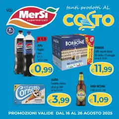 Anteprima del volantino Volantino MerSi Supermercati valido a partire dal 16.08.2025