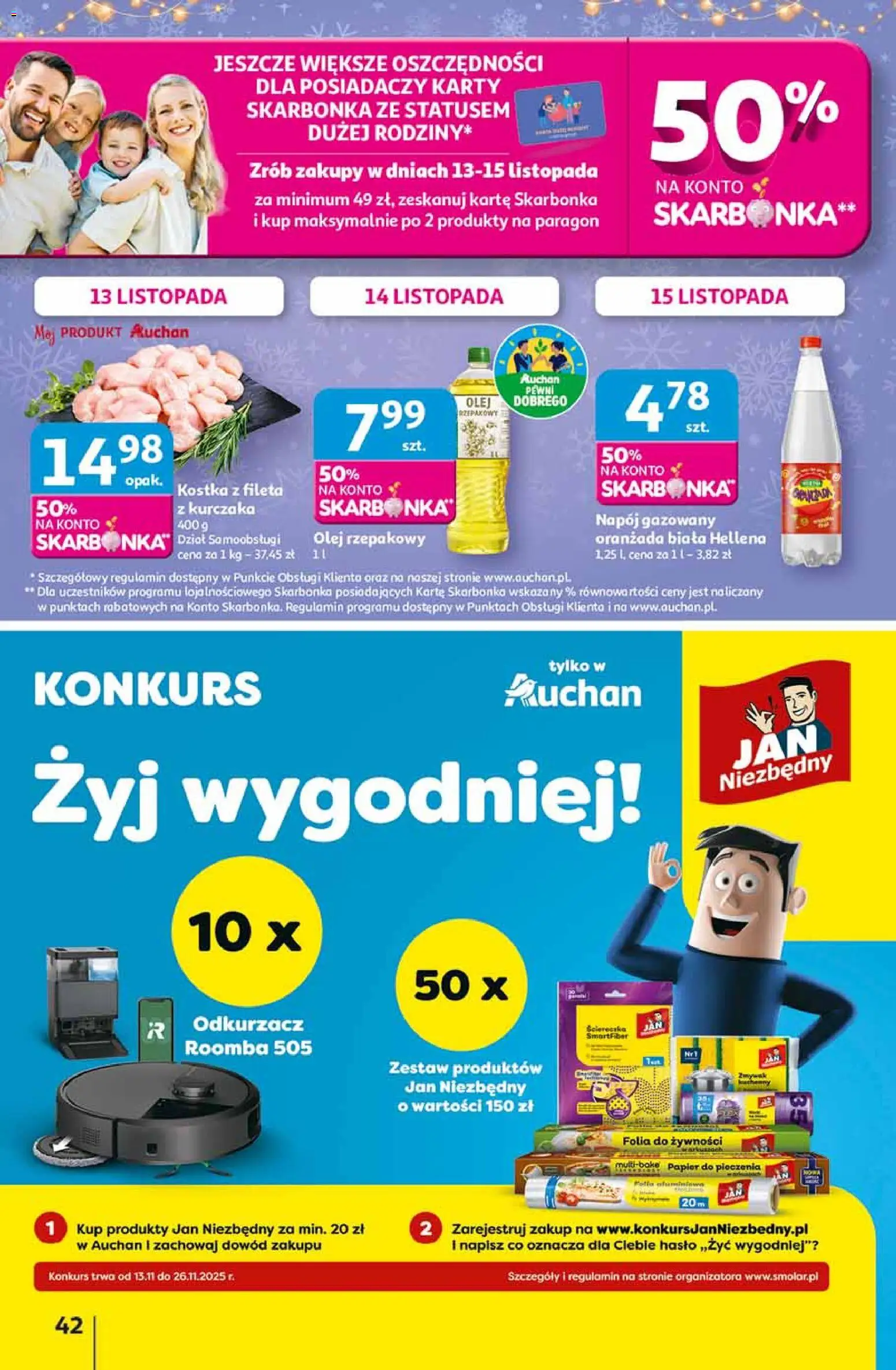 Auchan Black Friday od 13.11.2025 | Strona: 42 | Produkty: Olej rzepakowy, Odkurzacz, Olej