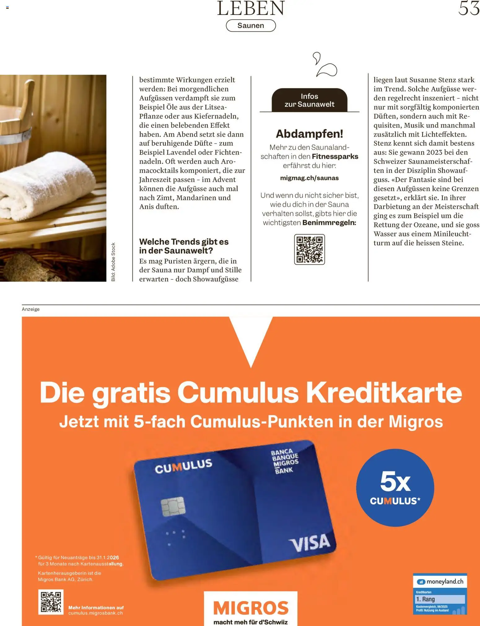 Migros Magazin – gültig ab 19.01.2026 | Seite: 53 | Produkte: Mandarinen, Wasser