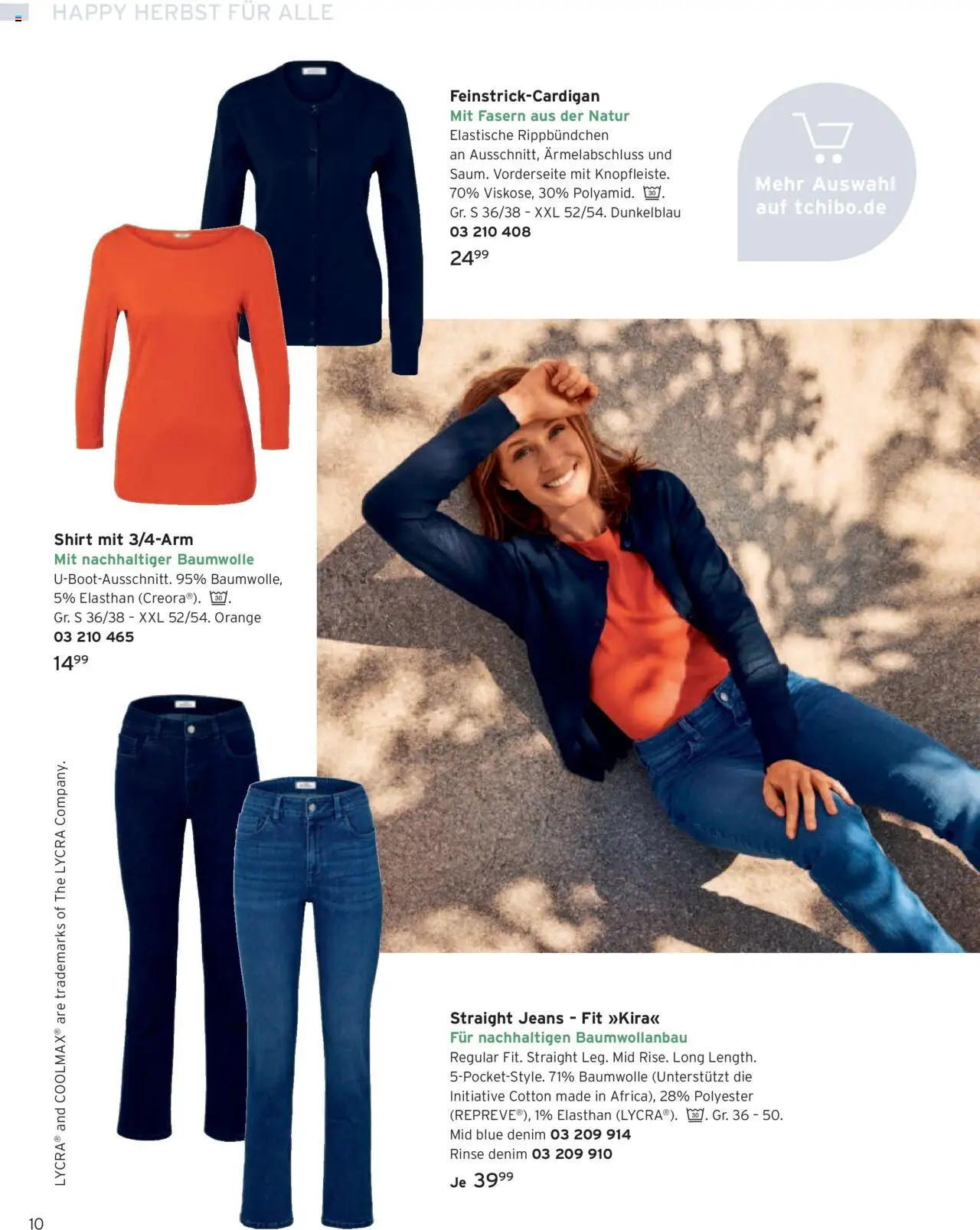 Katalog Tchibo Herbst – gültig ab 15.09.2025 | Seite: 10 | Produkte: Shirt, Jeans