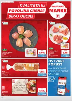 Pileći file zabatka, bez kosti i kože, ca. 600g - Pregled kataloga iz trgovine Kaufland, vrijedi od 25.03.2026 | Stranica: 22 | Proizvodi: Pileći medaljoni, Pileći file, Kruh