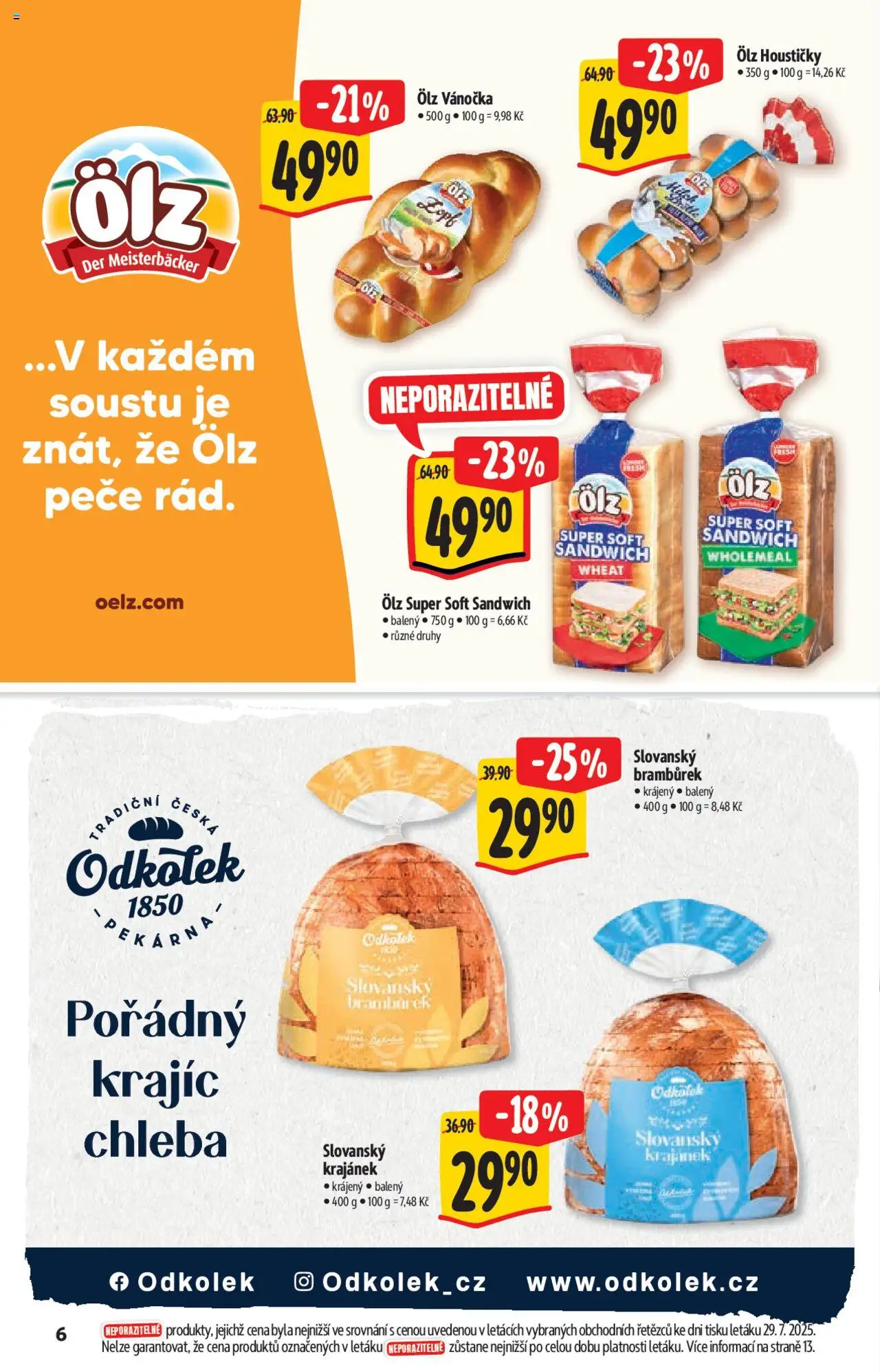 Albert katalog - Supermarket od 06.08.2025 | Strana: 6 | Produkty: Chleba, Vánočka
