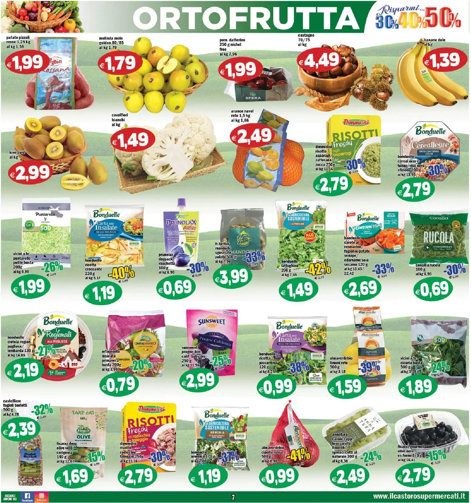 Volantino Il Castoro del 07.11.2025 | Pagina: 7 | Prodotti: Kiwi, Olive, Fagiolini, Ciotola