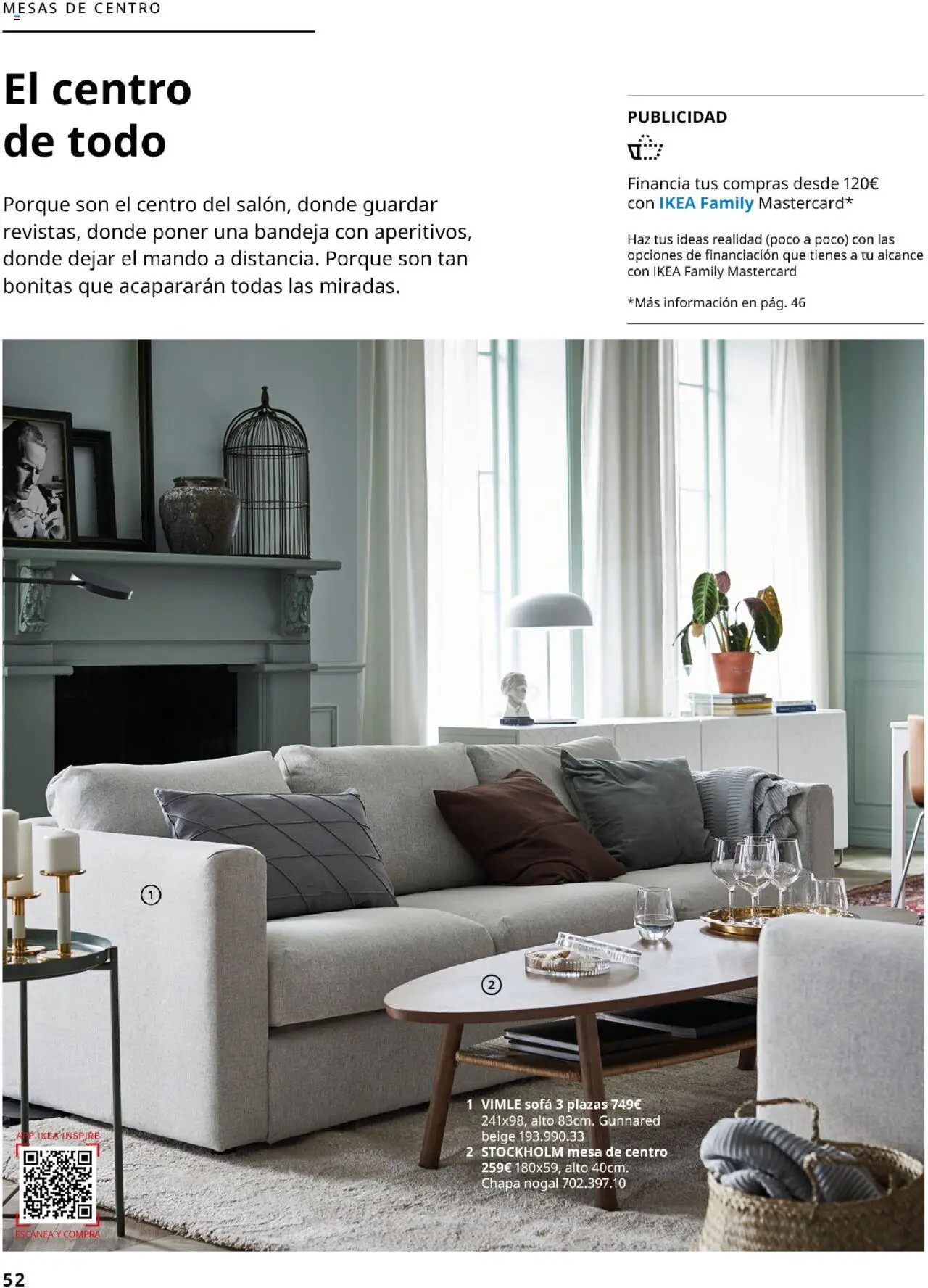 Catálogo IKEA Salones │ válido desde el 17.02.2025 | Página: 52 | Productos: Sofá, Bandeja, Mesa
