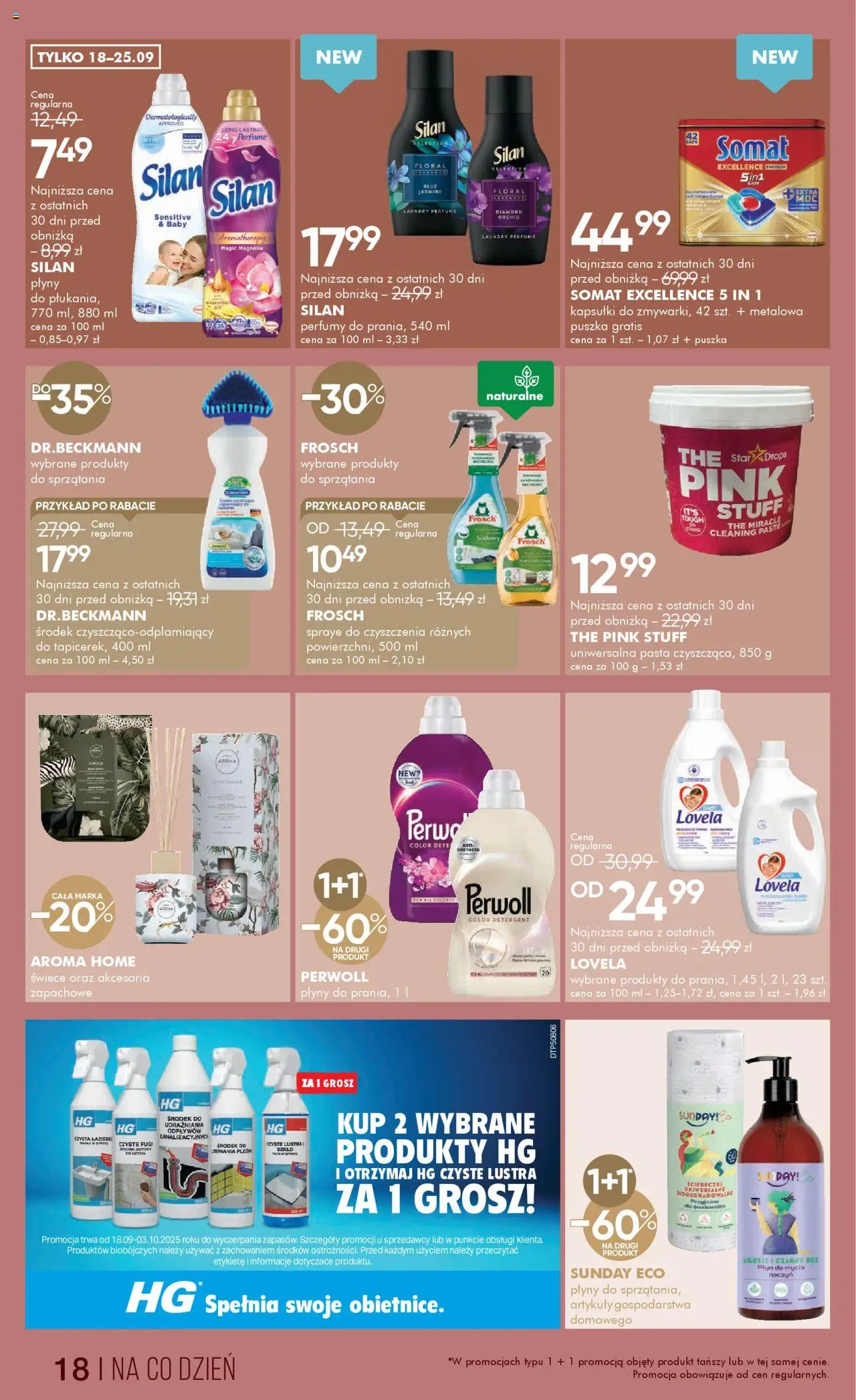 Super-pharm Gazetka od 18.09.2025 | Strona: 18 | Produkty: Świece, Lovela, Detergent, Płyn do mycia naczyń