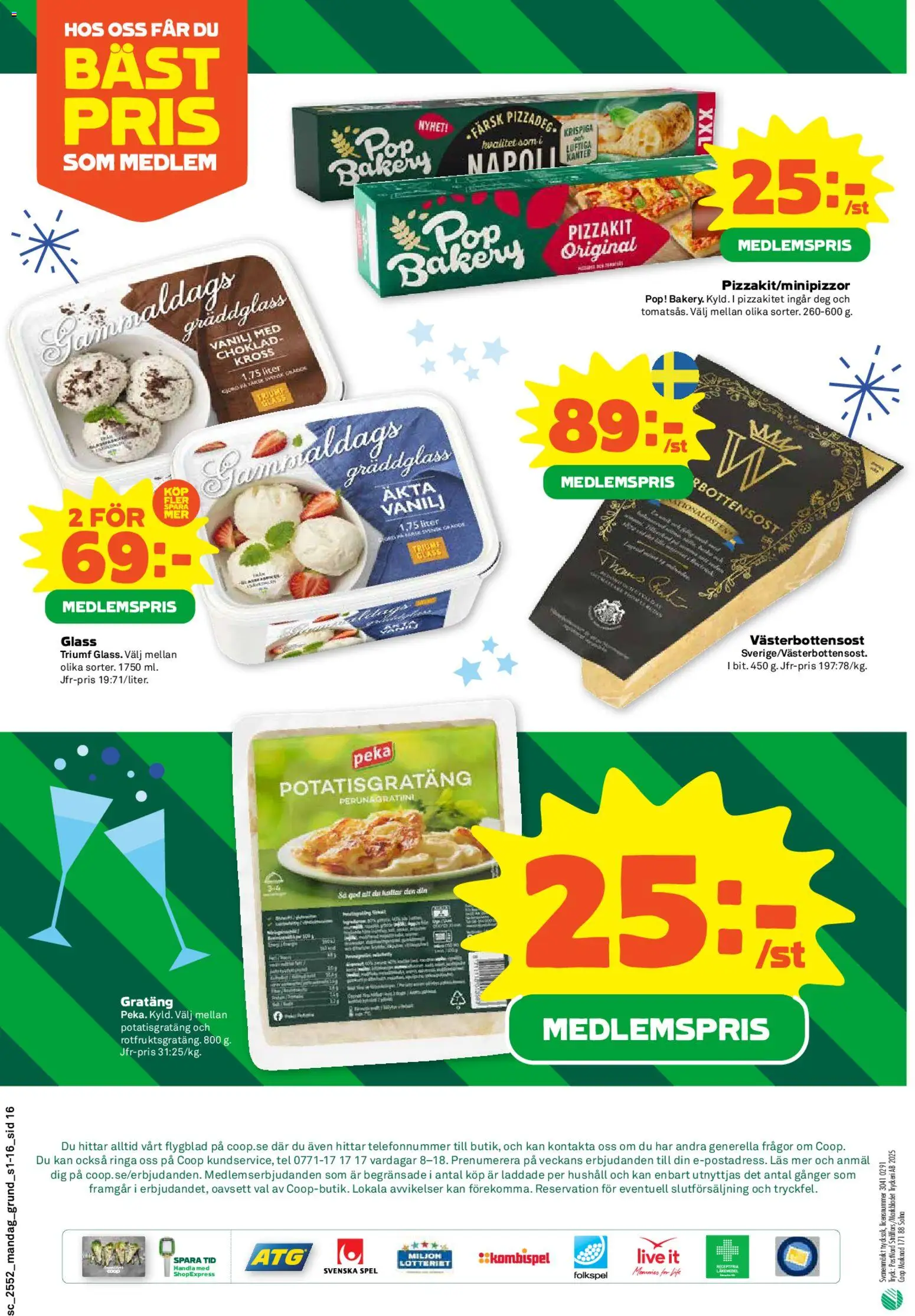 Stora Coop reklamblad aktuell från 29.12.2025 | Sida: 16 | Produkter: Potatisgratäng, Choklad, Pizzakit, Spel