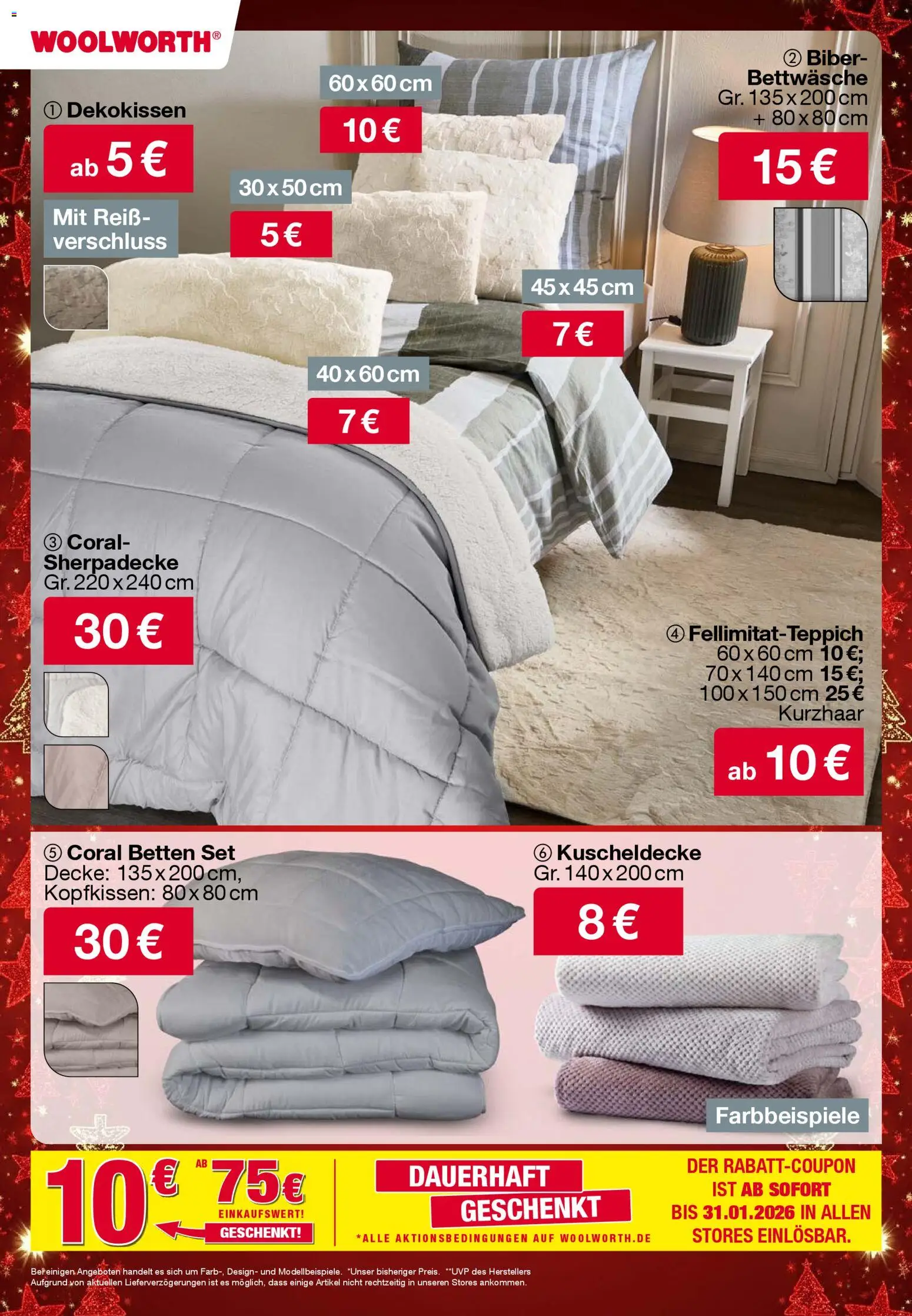 Woolworth Prospekt 	 – gültig ab 06.11.2025 | Seite: 23 | Produkte: Decke, Coral, Bettwäsche, Kopfkissen