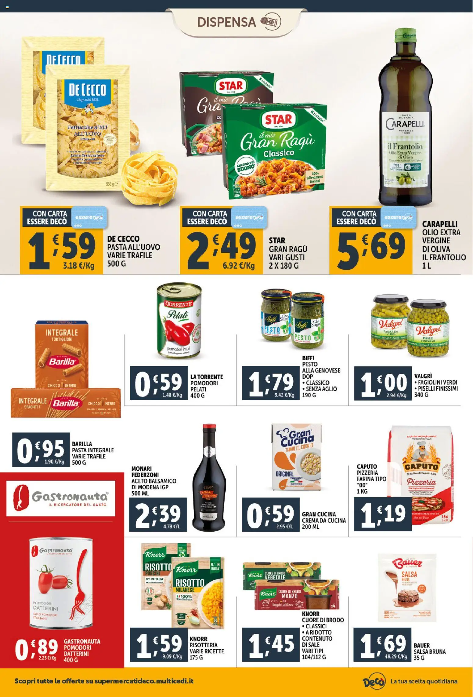 Volantino Decò del 10.03.2026 | Pagina: 14 | Prodotti: Manzo, Pasta, Ragú, Fagiolini
