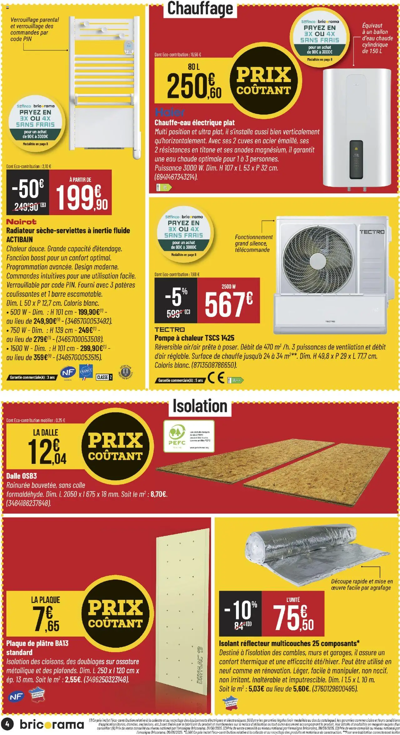  | Page: 4 | Produits: Plâtre, Radiateur, Colle, Télécommande