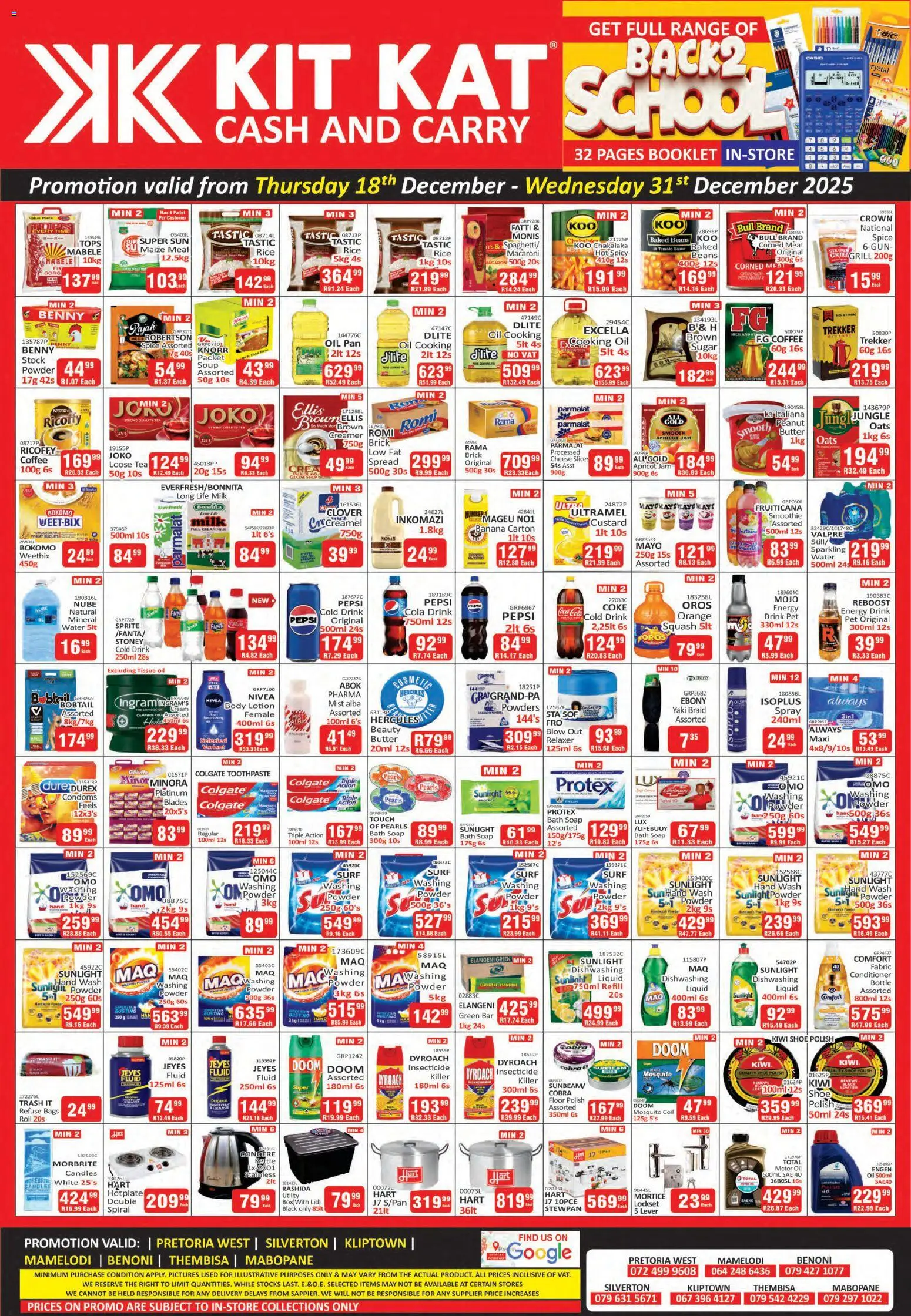 New KIT KAT Cash & Carry catalogue – valid from 18.12.2025 | Page: 1 | Products: Squash, Tea, Soup, Toothpaste