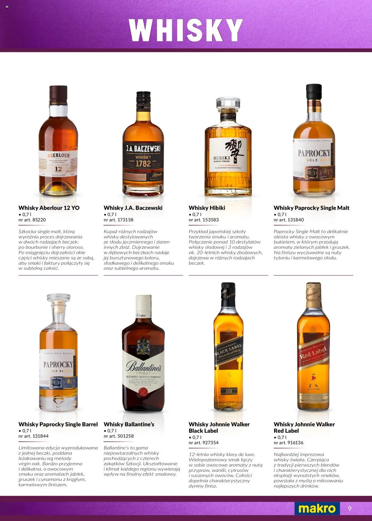 Makro Gazetka - Alkohole i akcesoria do serwowania od 02.11.2024 | Strona: 9