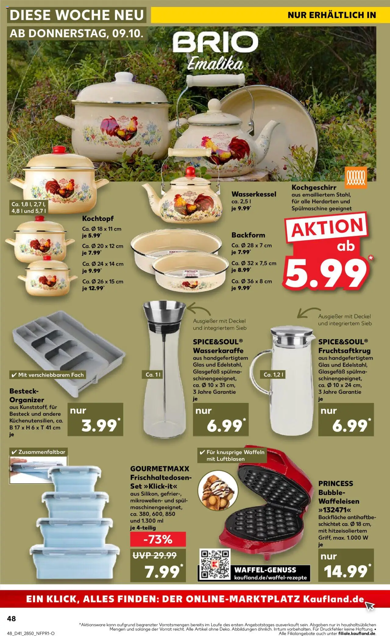 Kaufland prospekt Potsdam	 – gültig ab 09.10.2025 | Seite: 48 | Produkte: Waffeln, Waffeleisen