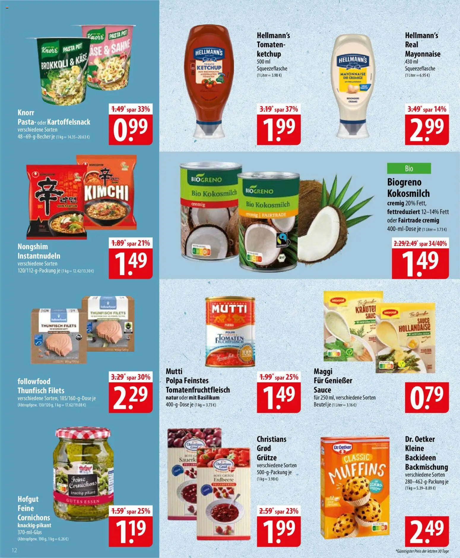 Famila Prospekt 	 – gültig ab 20.04.2026 | Seite: 12 | Produkte: Käse, Thunfisch, Pasta, Sahne