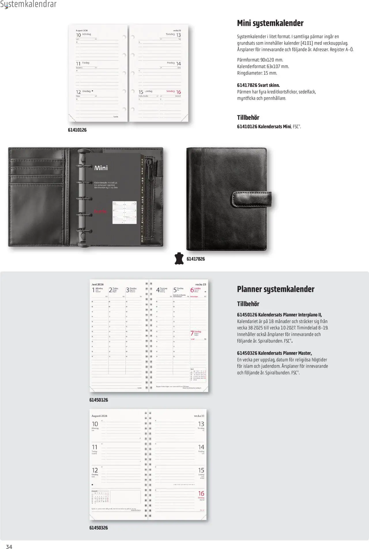 Office Depot reklamblad aktuell från 08.09.2025 | Sida: 34 | Produkter: Kalender