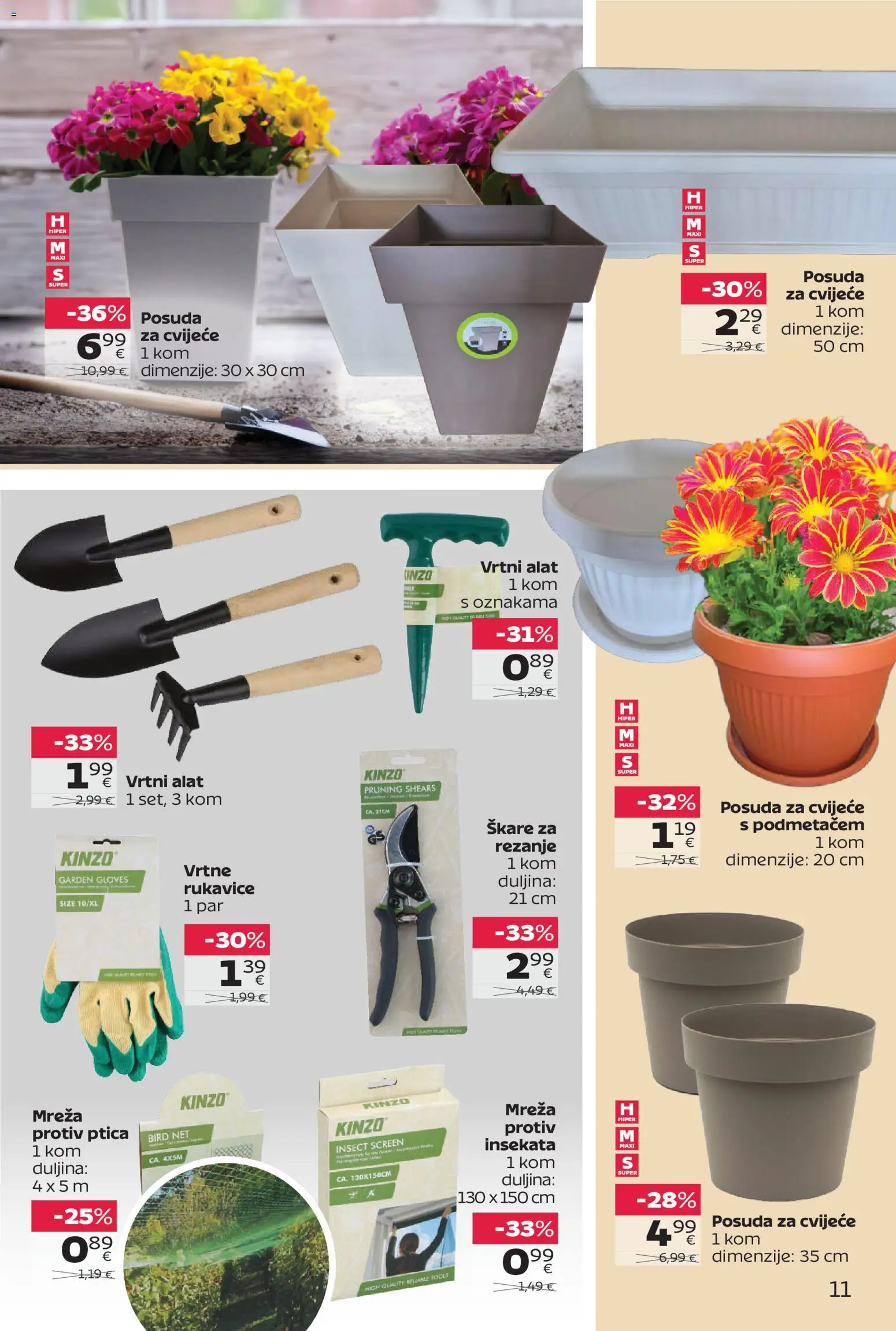 Tommy katalog | vrijedi od 23.03.2026 | Stranica: 11 | Proizvodi: Cvijeće, Alat, Rukavice, Škare