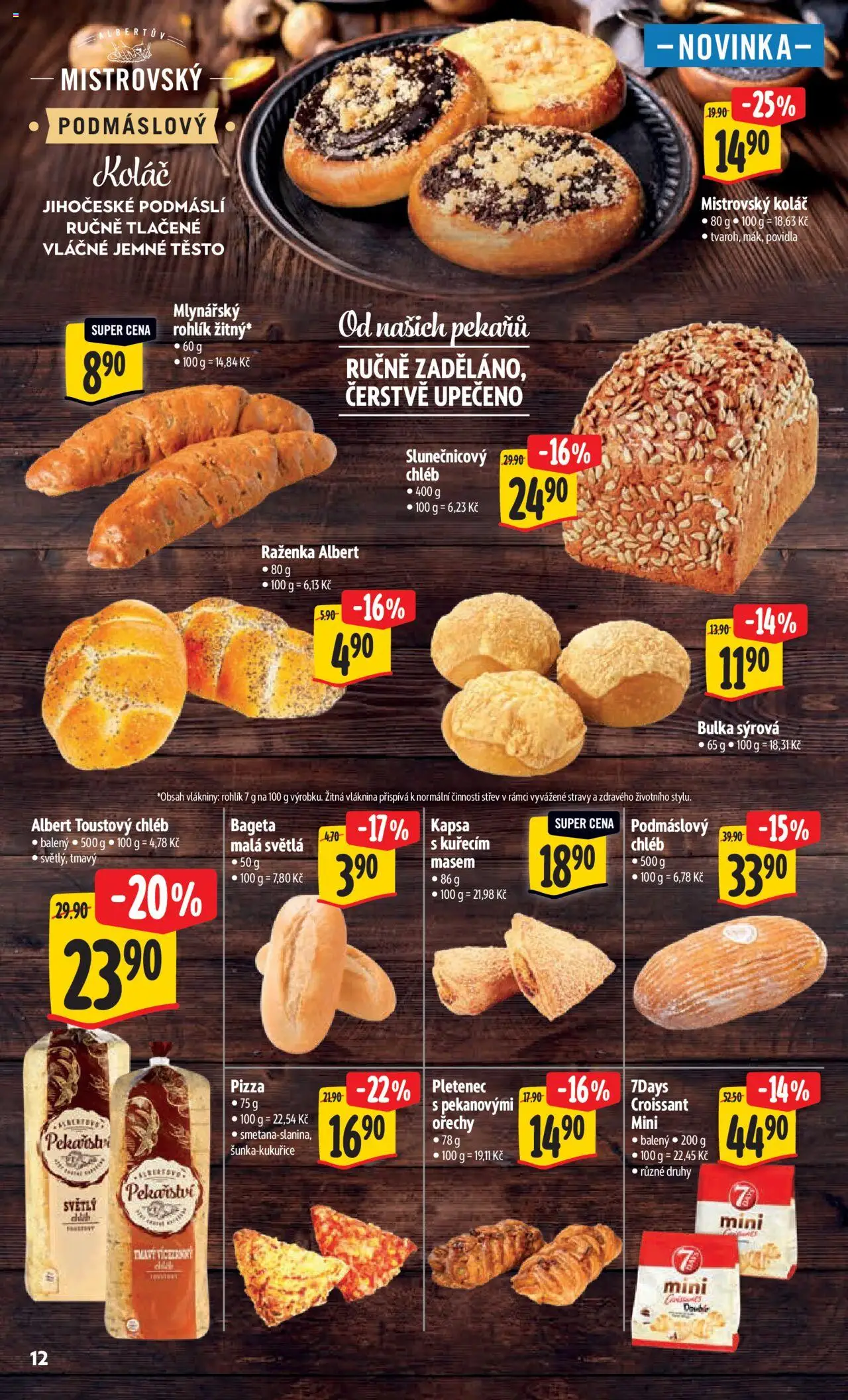 Albert leták - Hypermarket od 28.05.2025 | Strana: 20 | Produkty: Povidla, Mlynářský rohlík, Slunečnicový chléb, Těsto