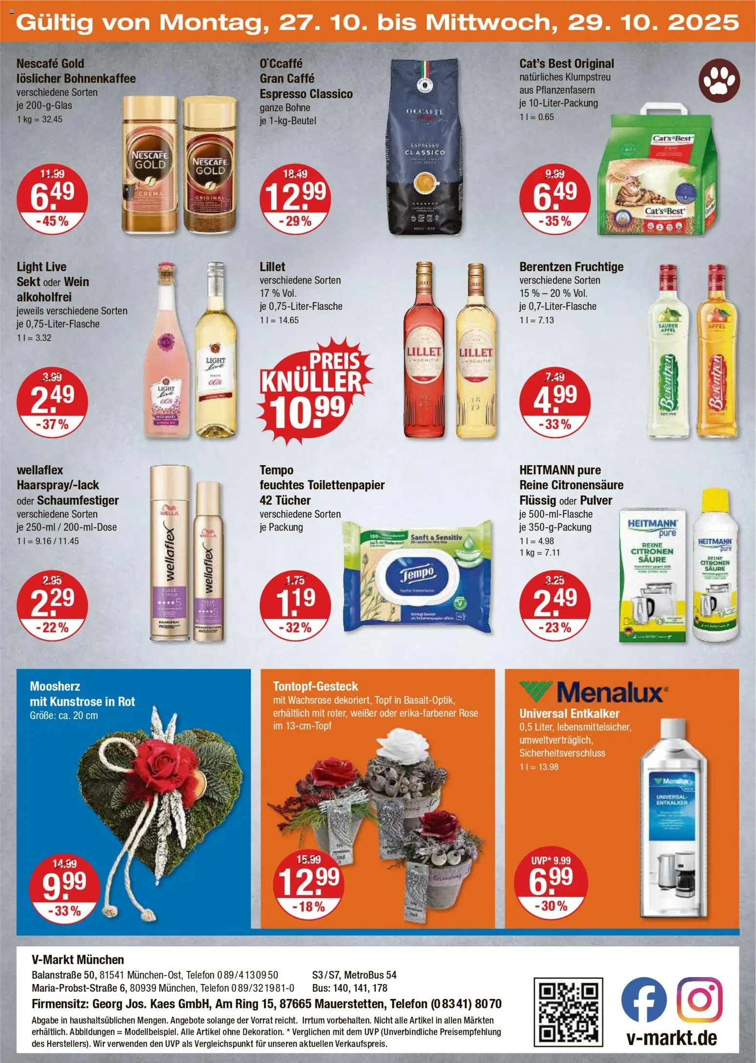 V-Markt - München – gültig ab 23.10.2025 | Seite: 24 | Produkte: Äpfel, Lillet, Tempo, Nescafe gold