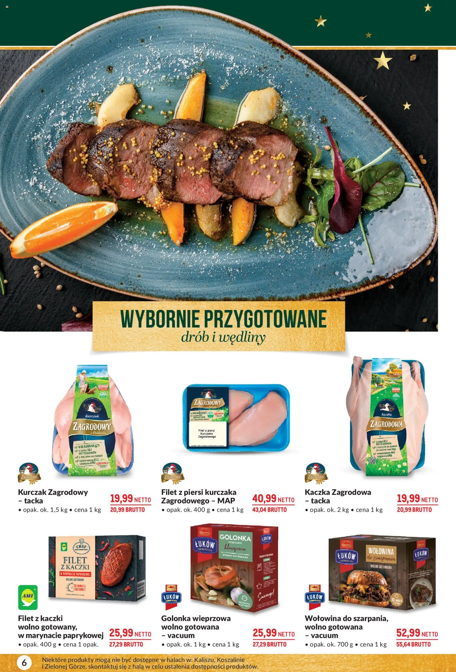 Makro Gazetka - Delikatesy od 25.11.2025 | Strona: 6 | Produkty: Piersi, Kaczka, Golonka wieprzowa, Wędliny