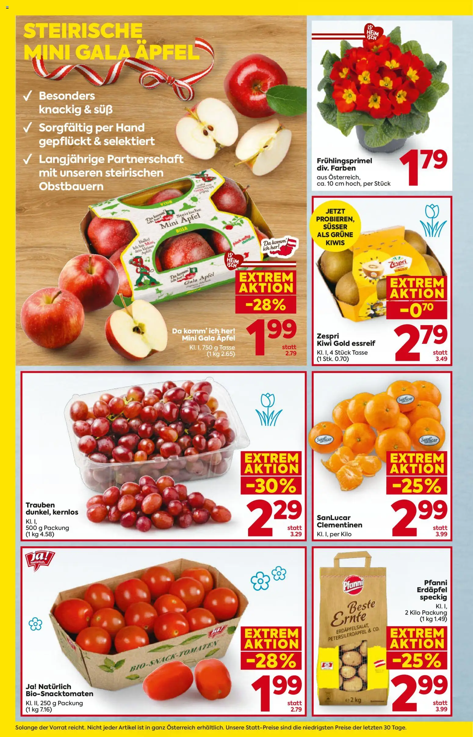 Billa Flugblatt gültig ab 19.02.2026 | Seite: 4 | Produkte: Kiwi, Äpfel