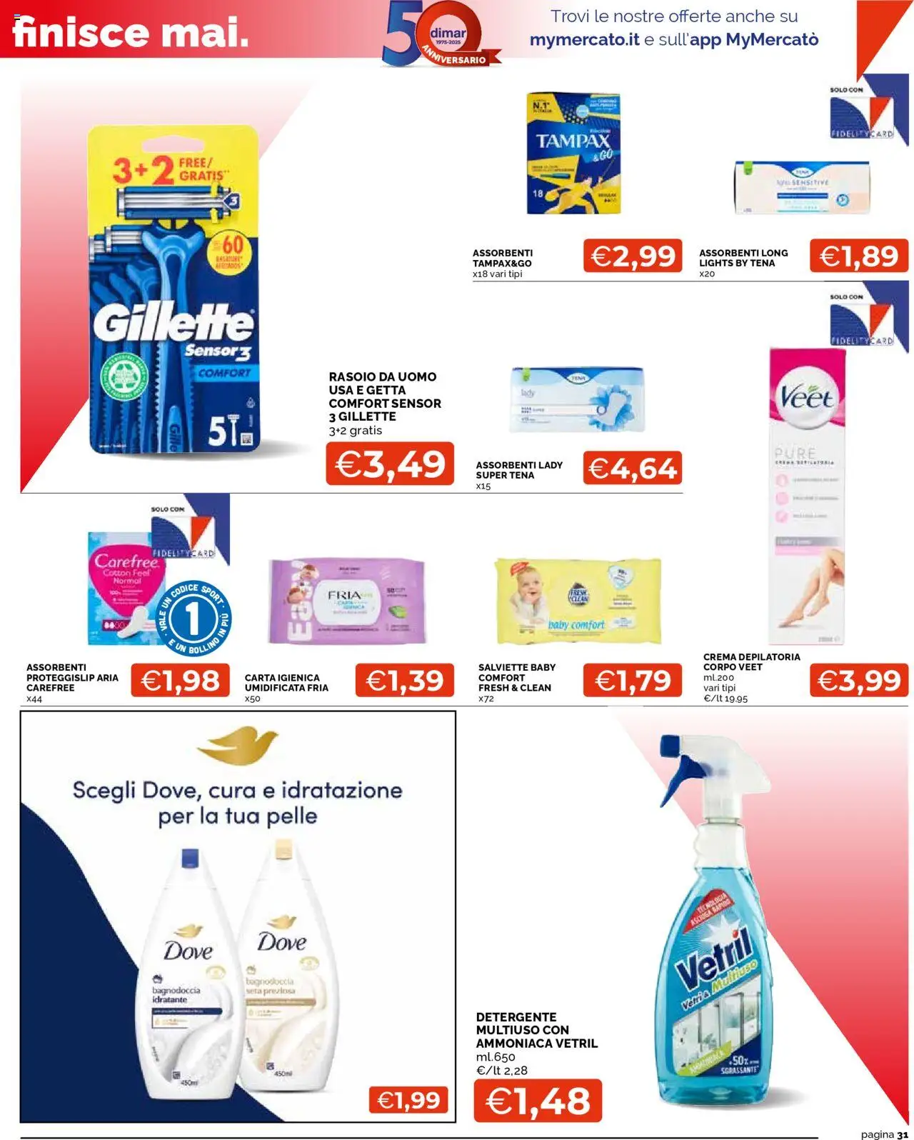 Volantino Mercatò del 02.10.2025 | Pagina: 31 | Prodotti: Crema, Rasoio, Carta igienica, Crema depilatoria