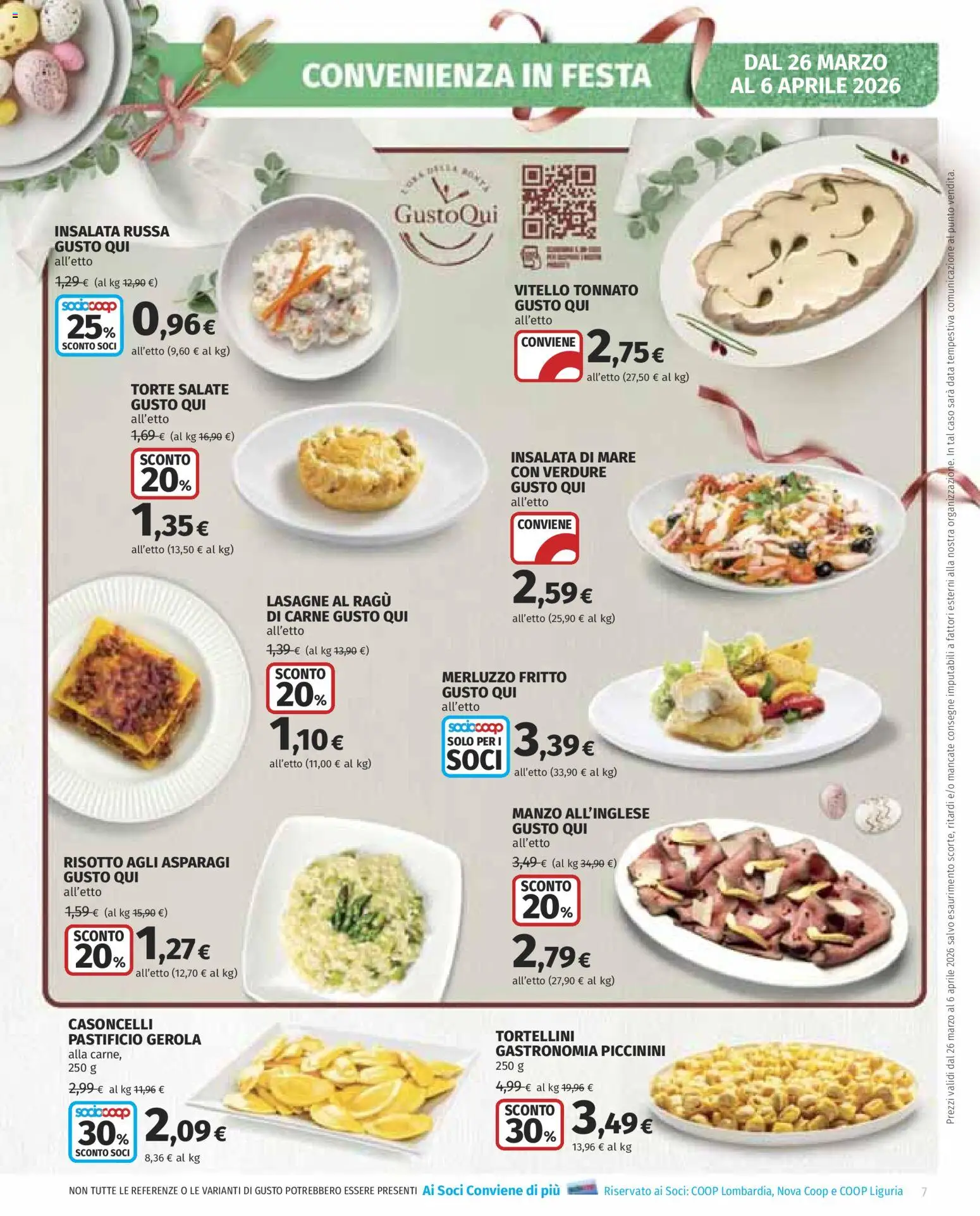 Volantino COOP del 26.03.2026 | Pagina: 7 | Prodotti: Insalata, Data, Asparagi, Insalata russa
