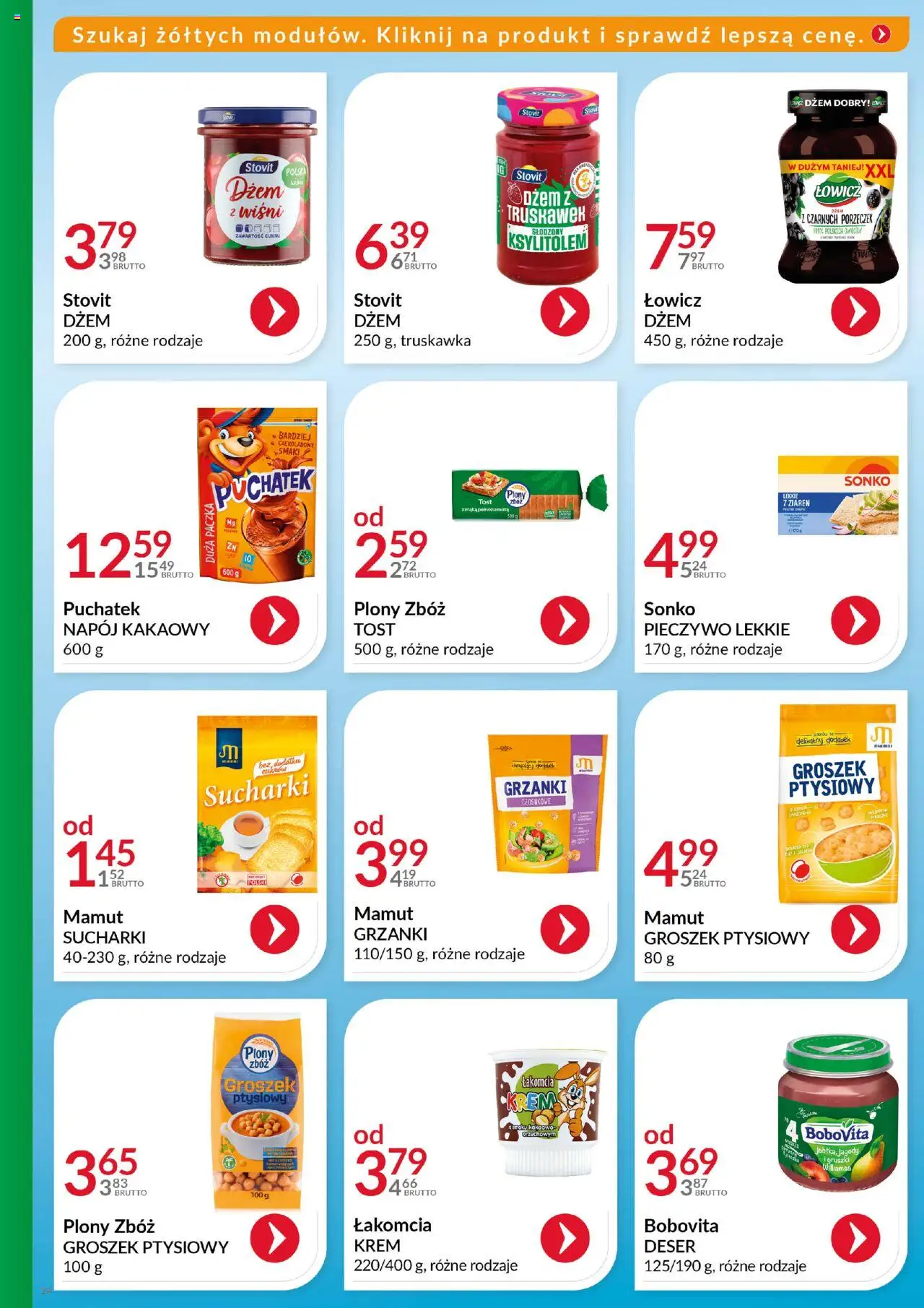 Eurocash Gazetka - Katalog Artykułów Spożywczych od 27.07.2025 | Strona: 24 | Produkty: Pieczywo, Jagody, Dżem, Krem