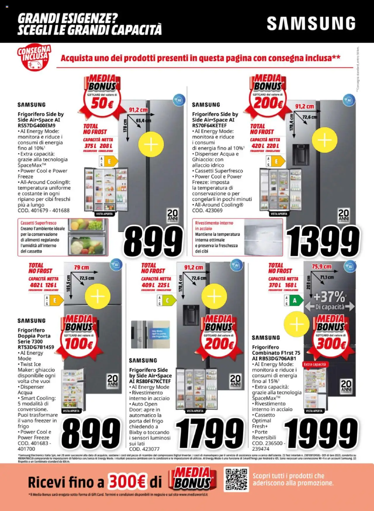 Volantino Media World del 13.10.2025 | Pagina: 10 | Prodotti: Compressore, Acqua, Freezer, Data