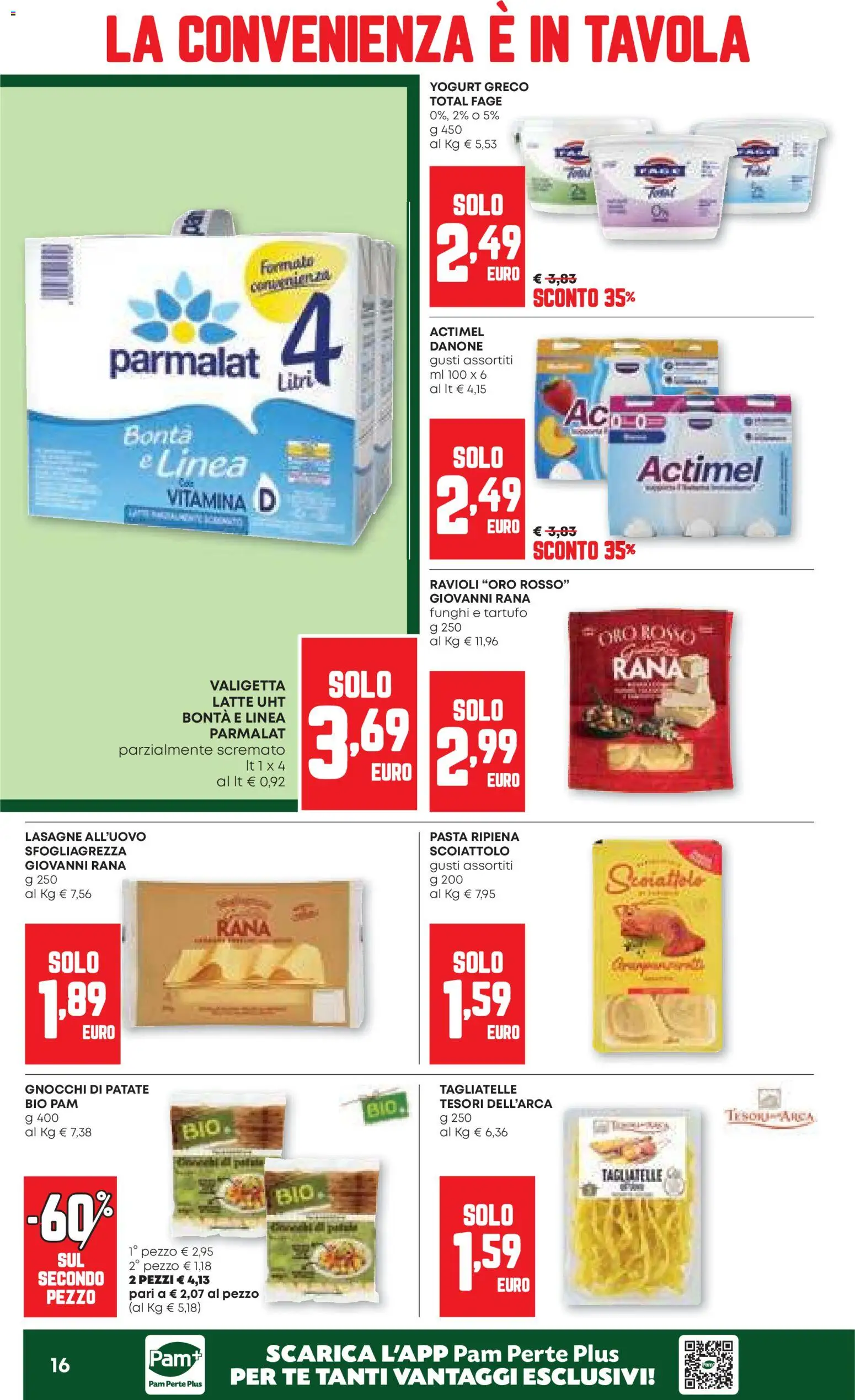 Volantino PAM del 26.03.2026 | Pagina: 16 | Prodotti: Tartufo, Yogurt, Tagliatelle, Ravioli