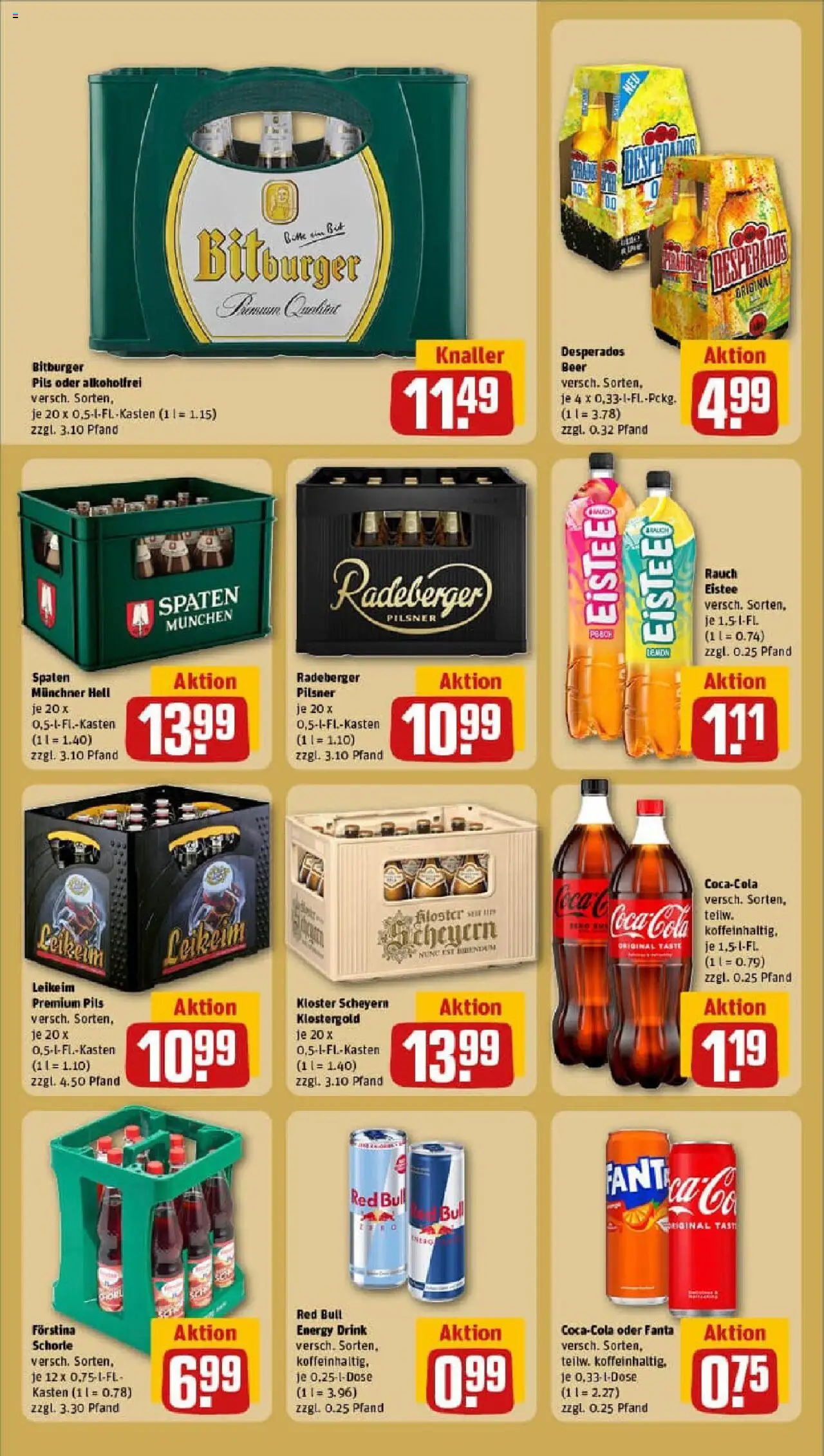 Rewe prospekt Weisendorf	 - gültig ab dem 27.07.2025 | Seite: 20 | Produkte: Bitburger, Cola, Desperados, Radeberger pilsner