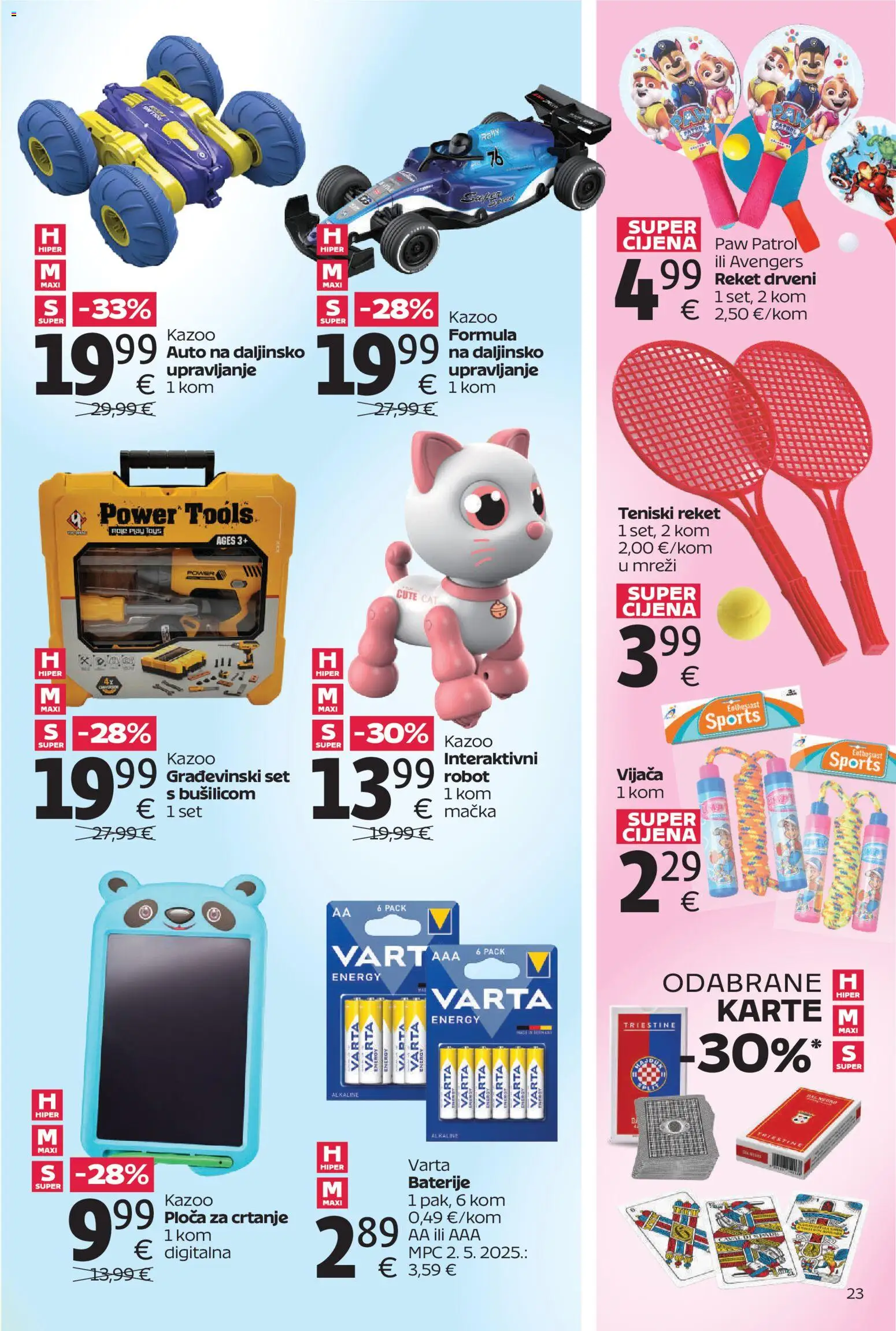 Tommy katalog | vrijedi od 13.04.2026 | Stranica: 23 | Proizvodi: Robot, Role, Baterije