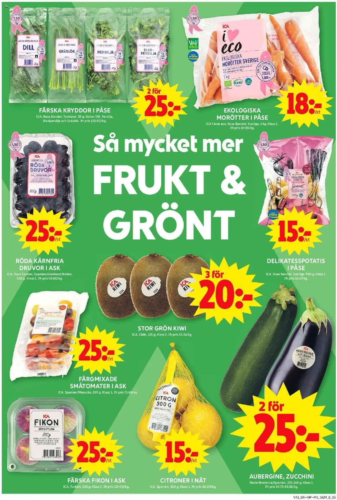 ICA Maxi reklamblad aktuell från 06.10.2025 | Sida: 3 | Produkter: Gem, Galler, Gräslök, Citron