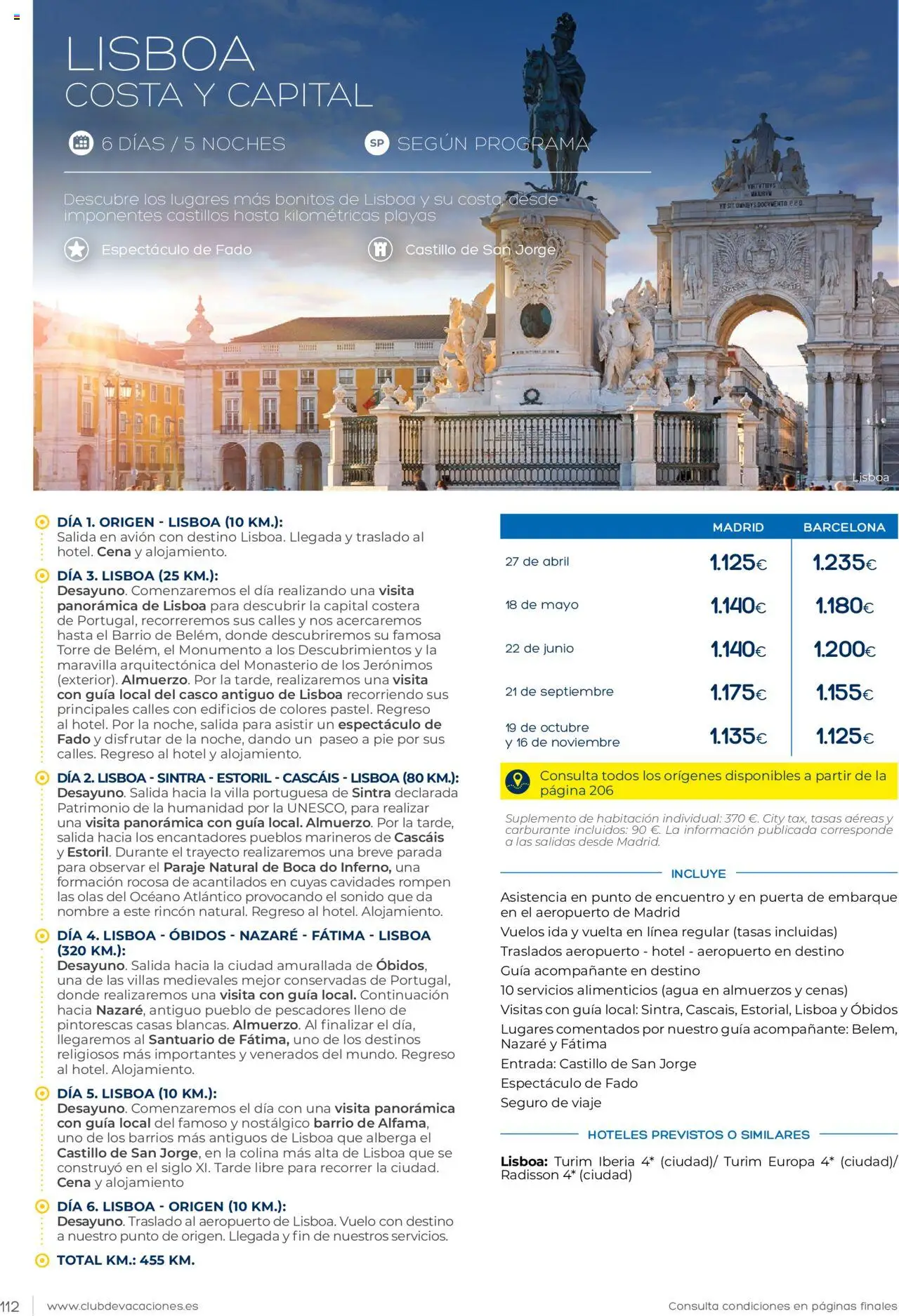 Viajes El Corte Inglés Club de Vacaciones │ válido desde el 01.01.2025 | Página: 112