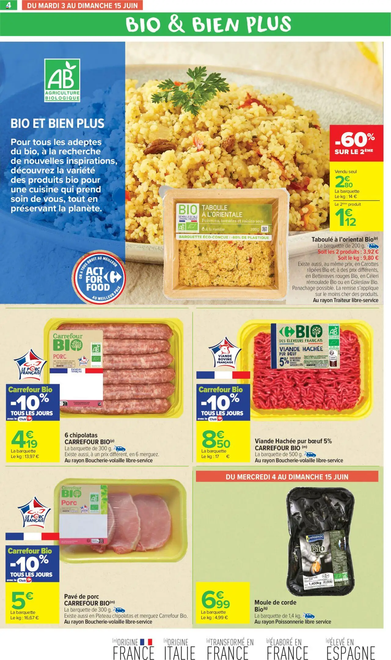  | Page: 6 | Produits: Raisins secs, Menthe, Porc, Tomates