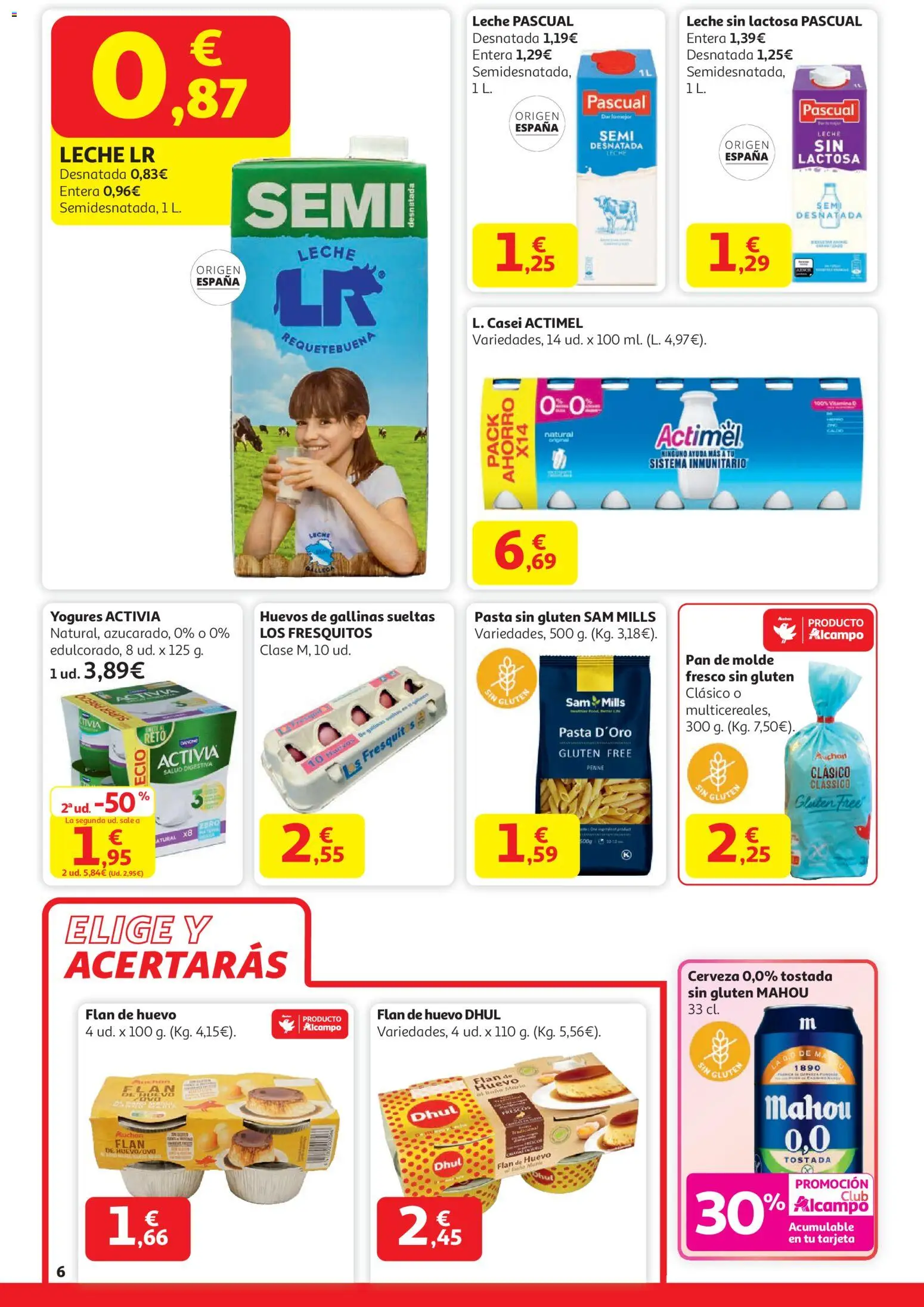 Alcampo - Superstore │ válido desde el 29.12.2025 | Página: 6 | Productos: Leche, Huevos, Pan, Pan de molde