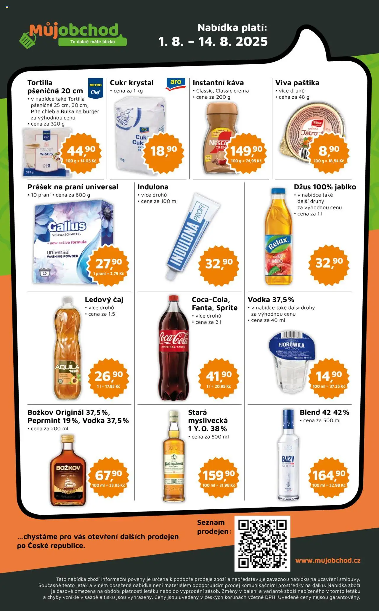 Můj obchod leták - Brand od 01.08.2025 | Strana: 4 | Produkty: Chléb, Vodka, Cukr krystal, Paštika