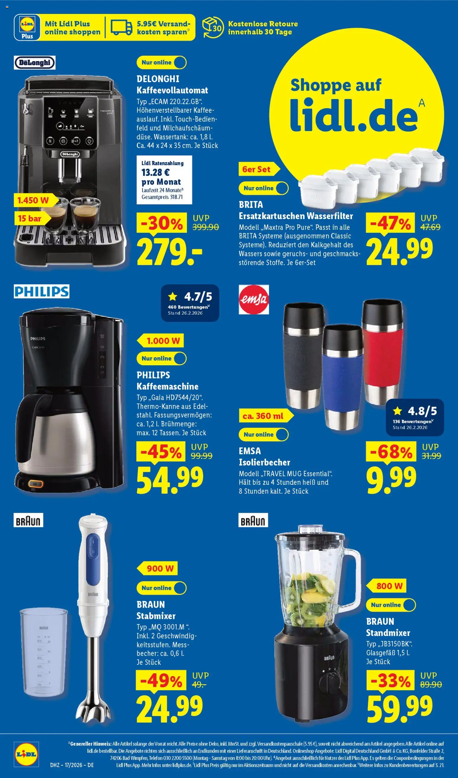 Lidl Německo leták od 20.04.2026 | Strana: 8 | Produkty: Telefon, Brita